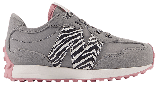 New Balance 327 Bungee Lace Toddler Wide Zebra