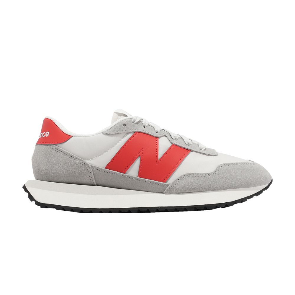 Pre-owned New Balance 237 'concrete True Red' In Grey