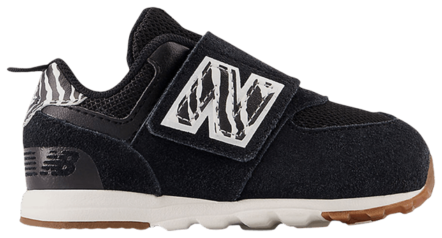 New Balance 574 New B Hook  Loop Toddler Zebra