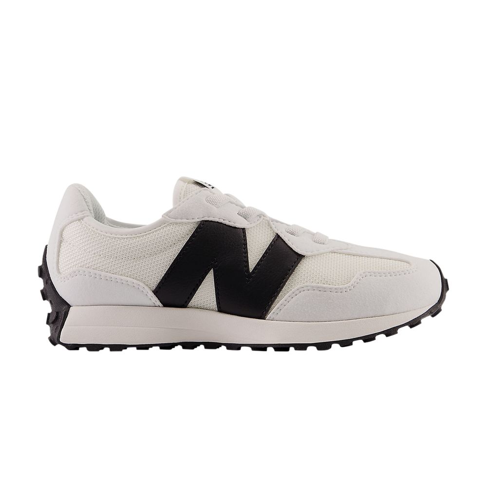 Pre-owned New Balance 327 Bungee Lace Little Kid Wide 'white Black' | Kid's Size 1