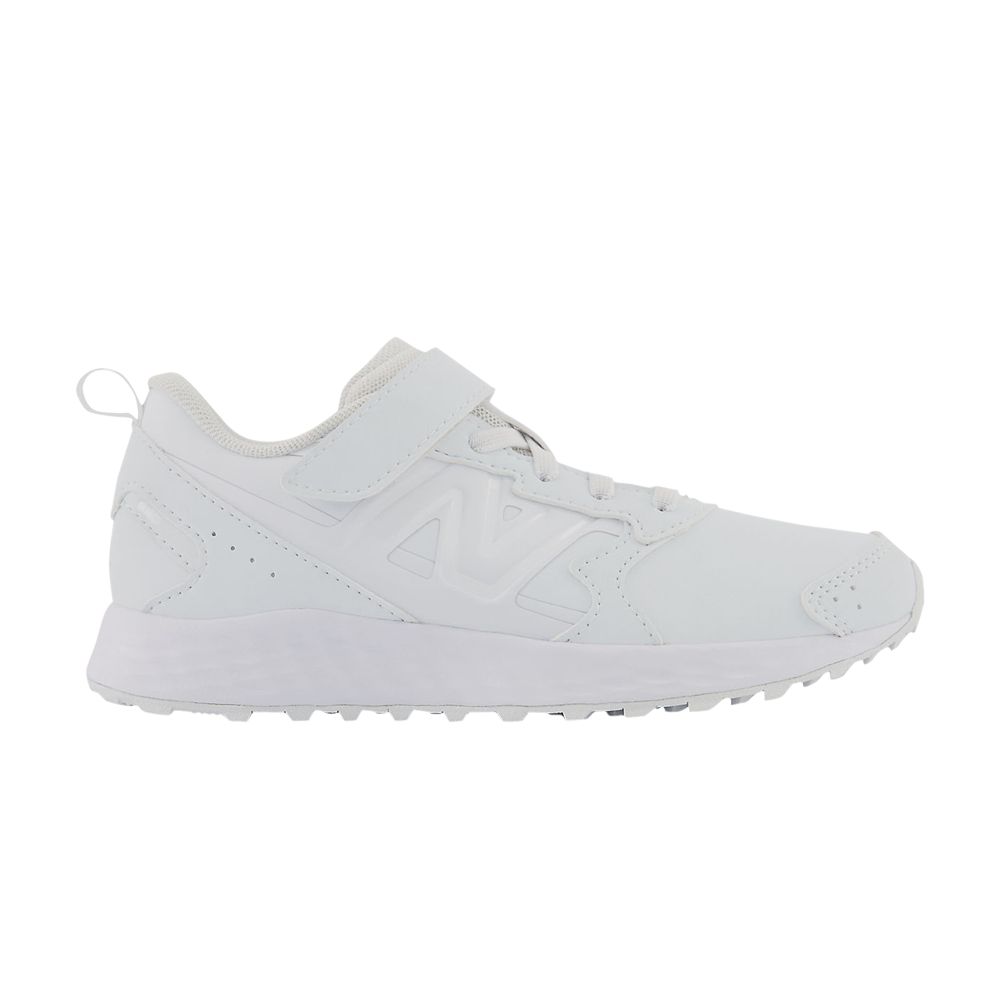 Fresh Foam 650v1 Bungee Lace Top Strap Big Kid Wide 'Triple White' - YA650WW1-W