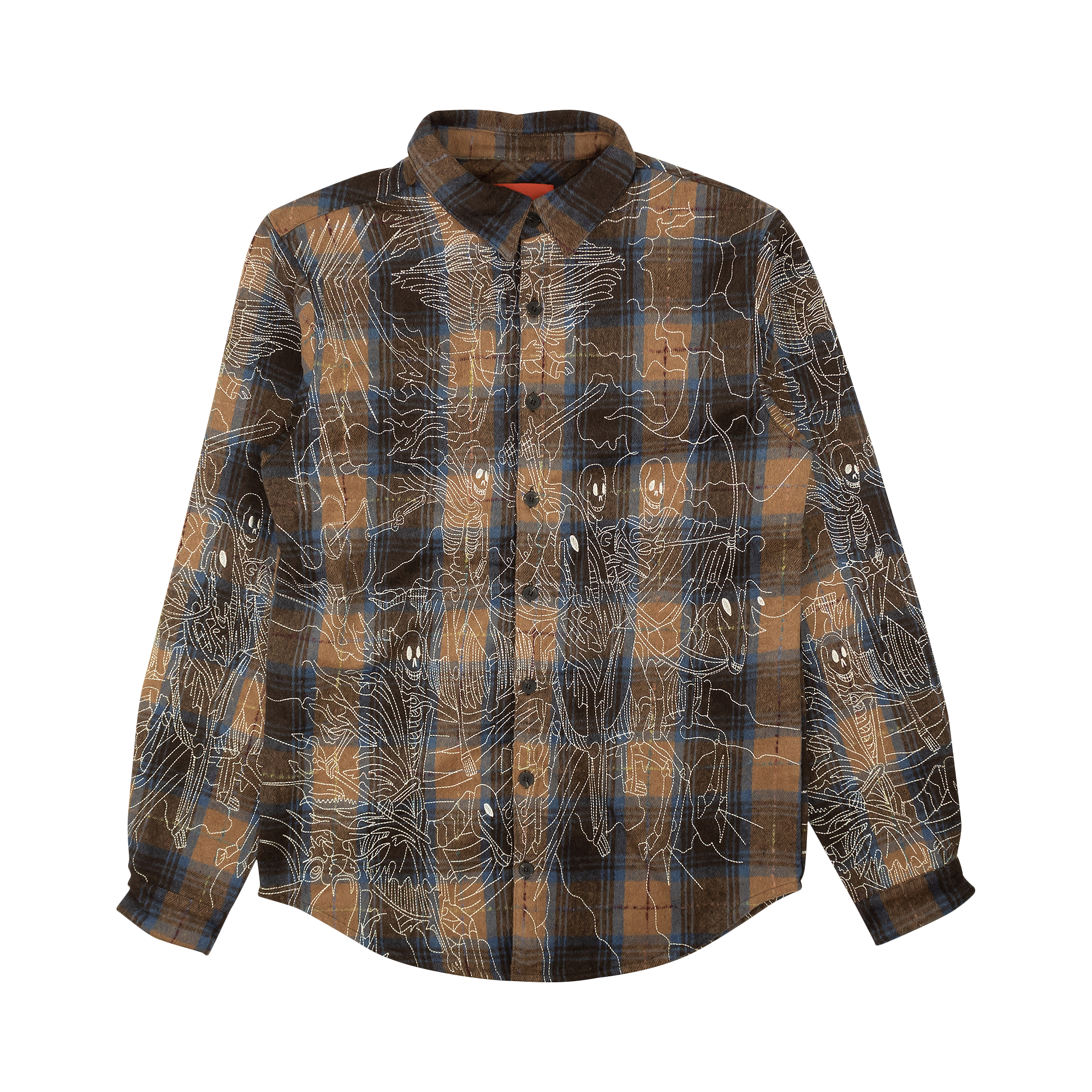 Pre-owned Who Decides War Four Horsemen Flannel Shirt 'brown'