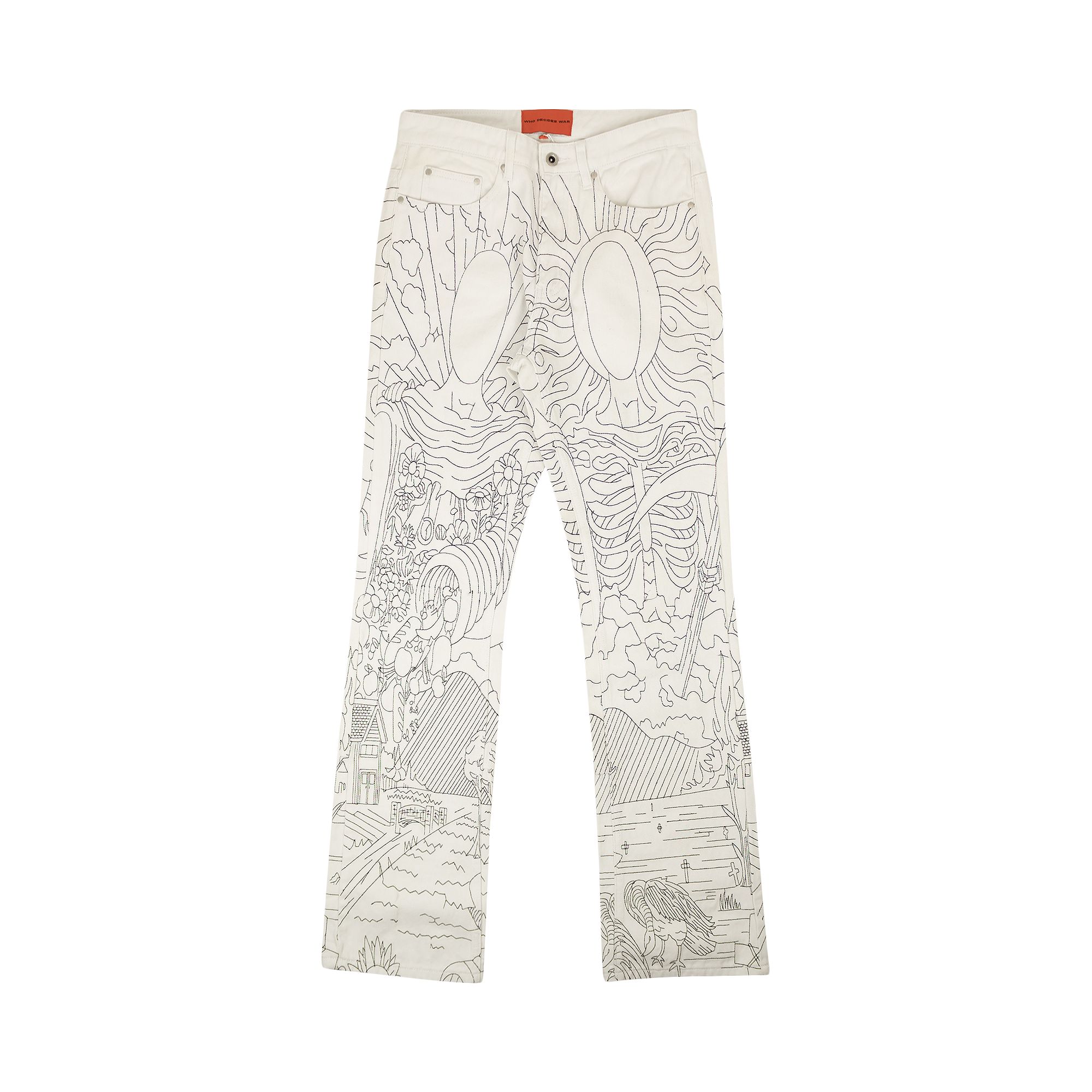 Pre-owned Who Decides War Duality Blanc Denim Jeans 'white' | Men's Size 36