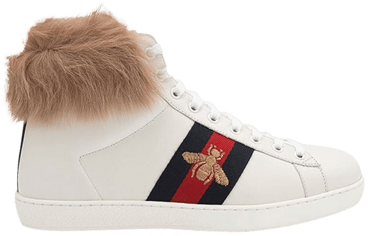 Gucci Stripe Ace High 'White Fur'