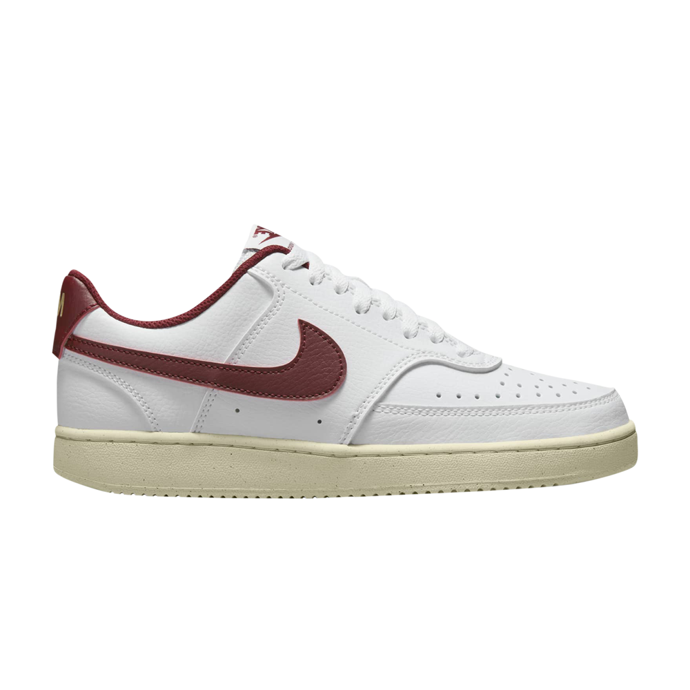 Pre-owned Nike Wmns Court Vision Low Next Nature 'white Team Red'
