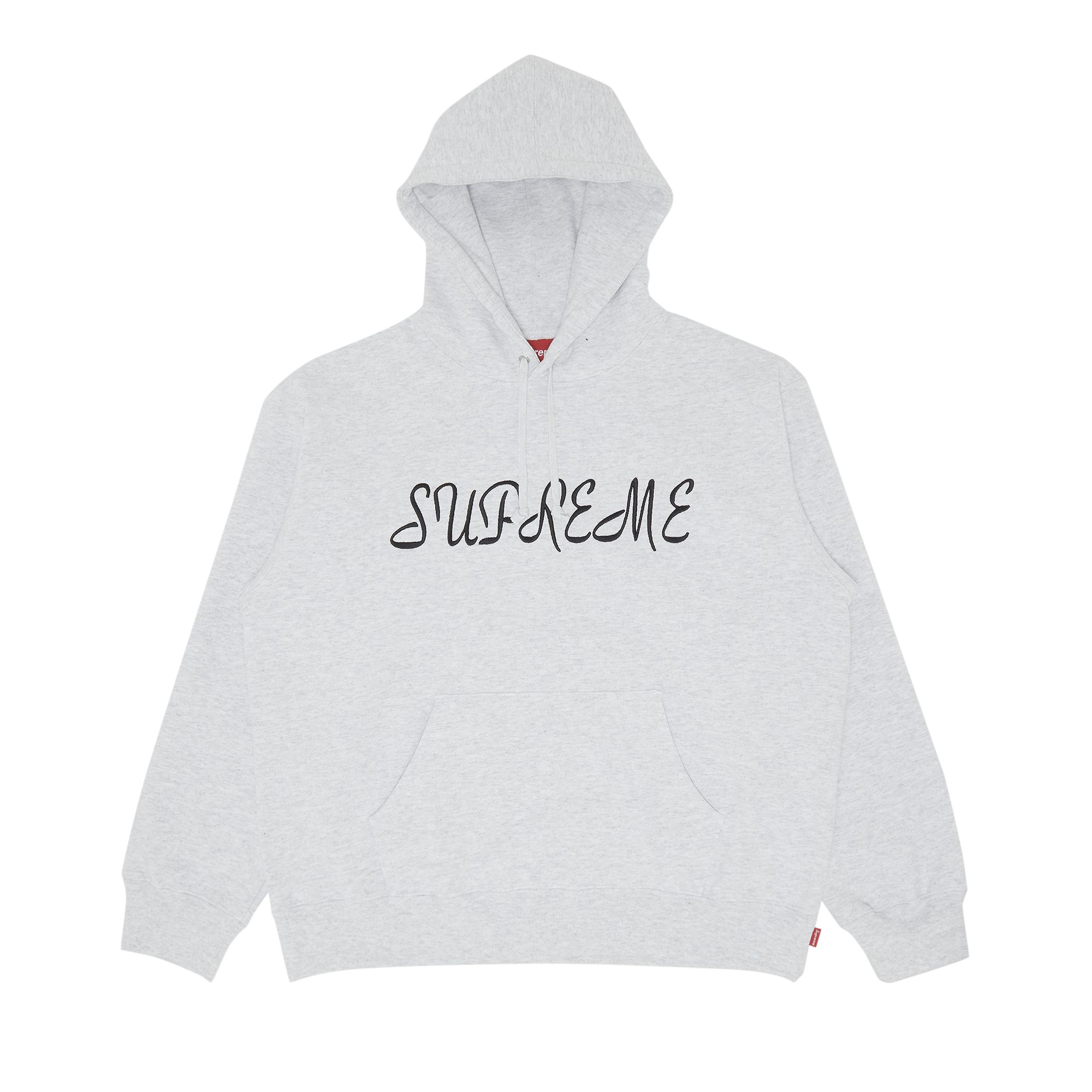 Pre-owned Supreme Script Hooded Sweatshirt 'ash Grey'