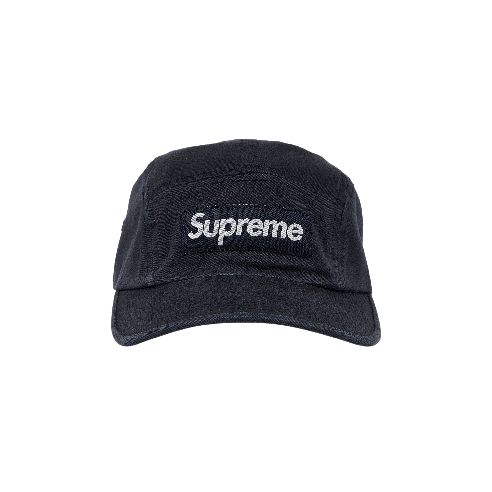 Pre-owned Supreme Washed Chino Twill Camp Cap 'navy' In Blue