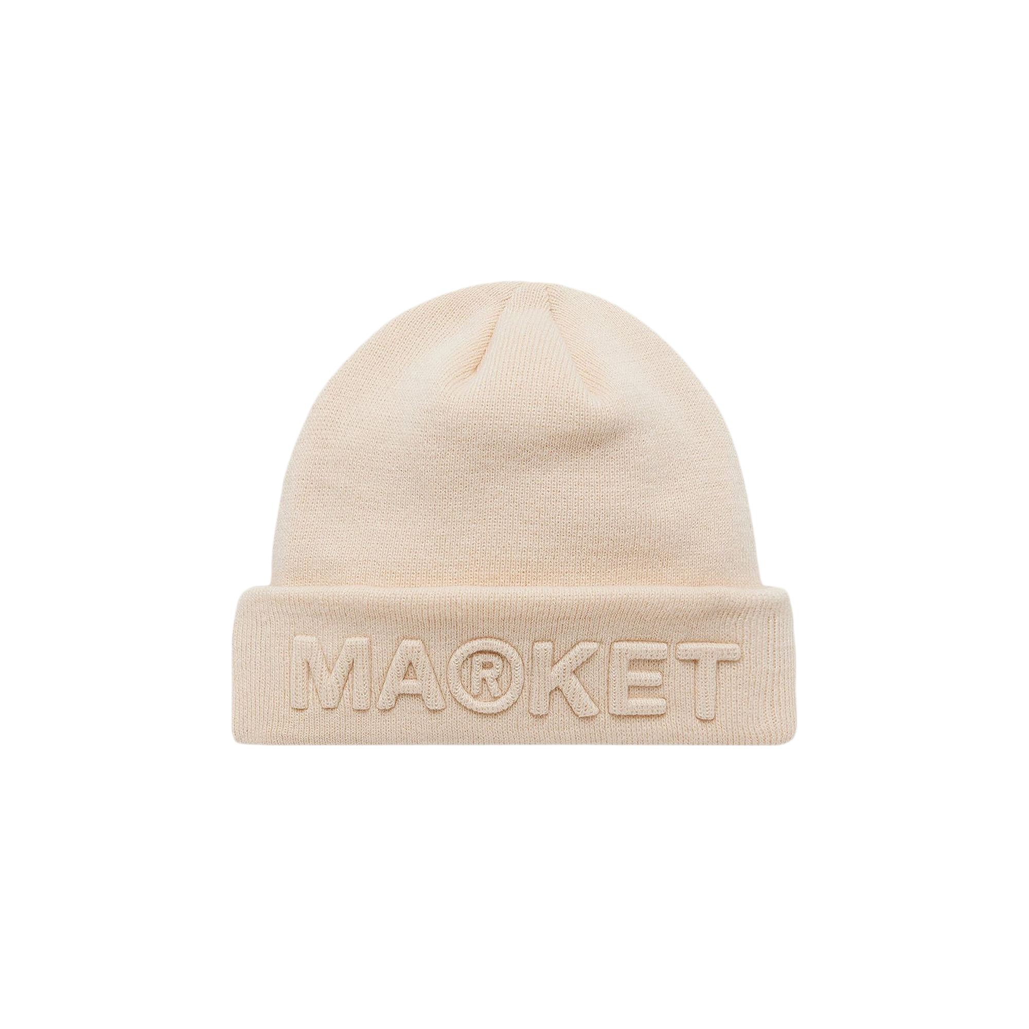 Pre-owned Market Knit Beanie 'coconut' In Cream