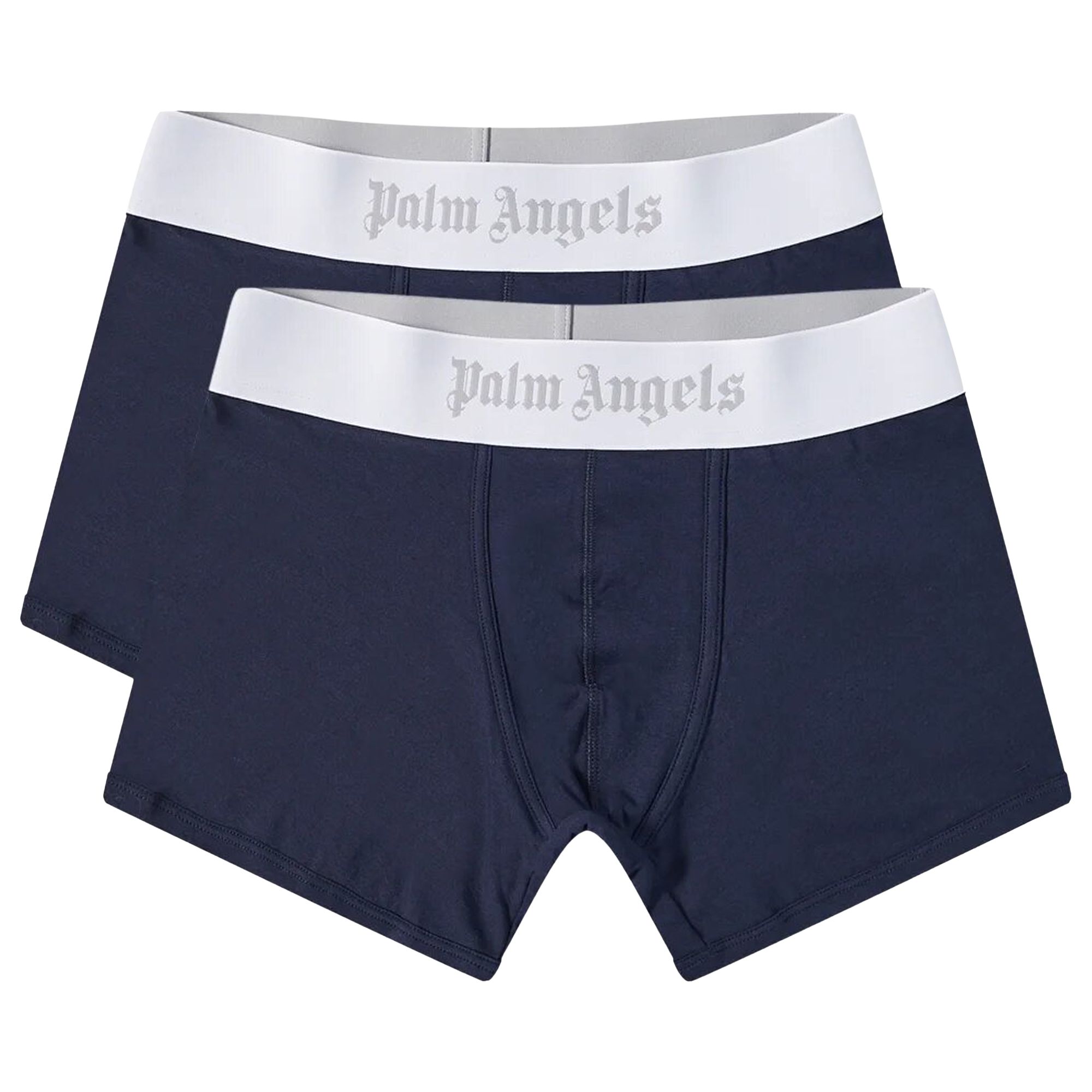 Pre-owned Palm Angels Boxer Shorts (2 Pack) 'navy' In Blue