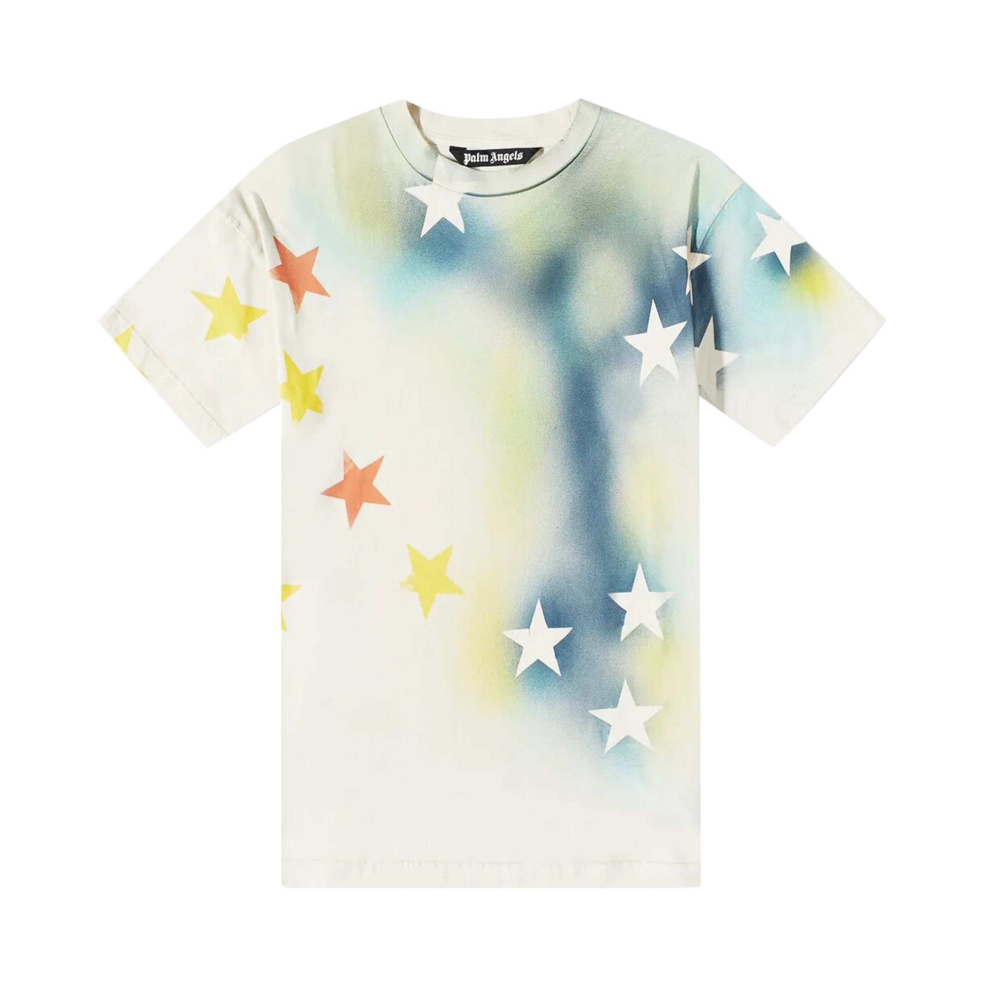 Palm Angels Sprayed Stars Vintage T-Shirt 'White' | Men's Size L