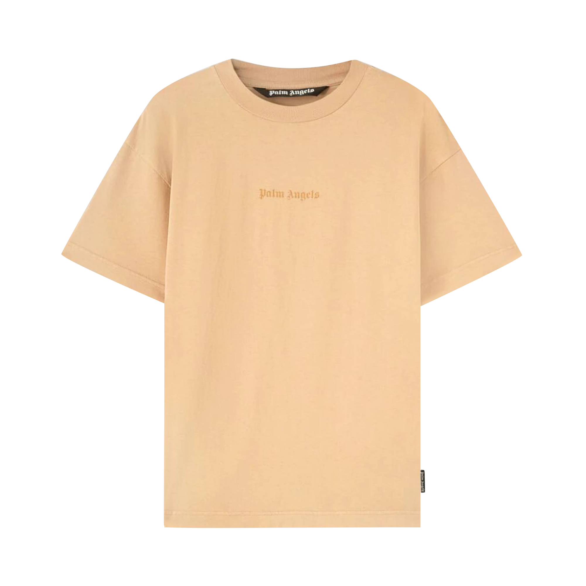 Pre-owned Palm Angels Gd Reverse Logo T-shirt 'beige' In Tan
