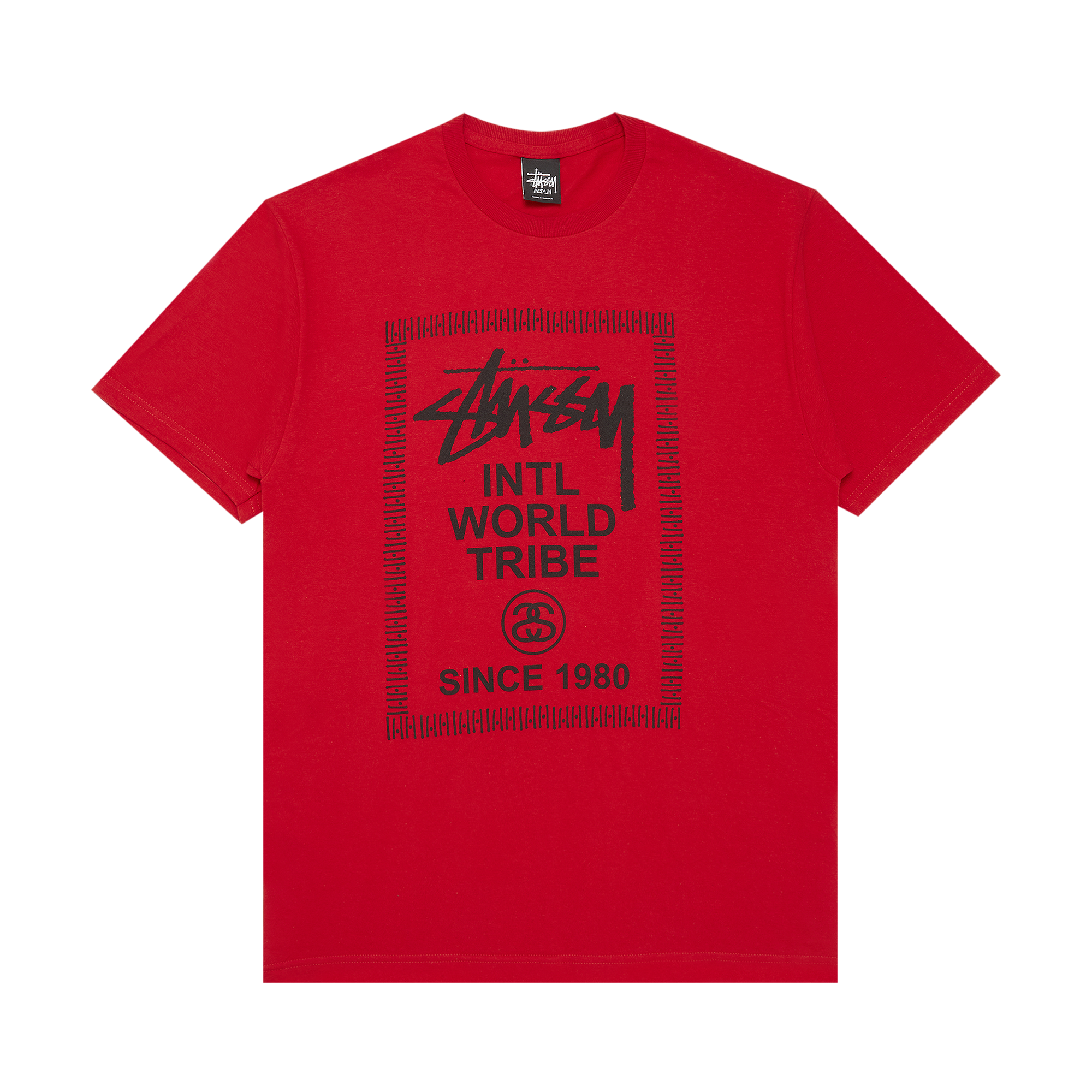 Pre-owned Stussy Intl. World Tribe Since 1980 Tee 'red'