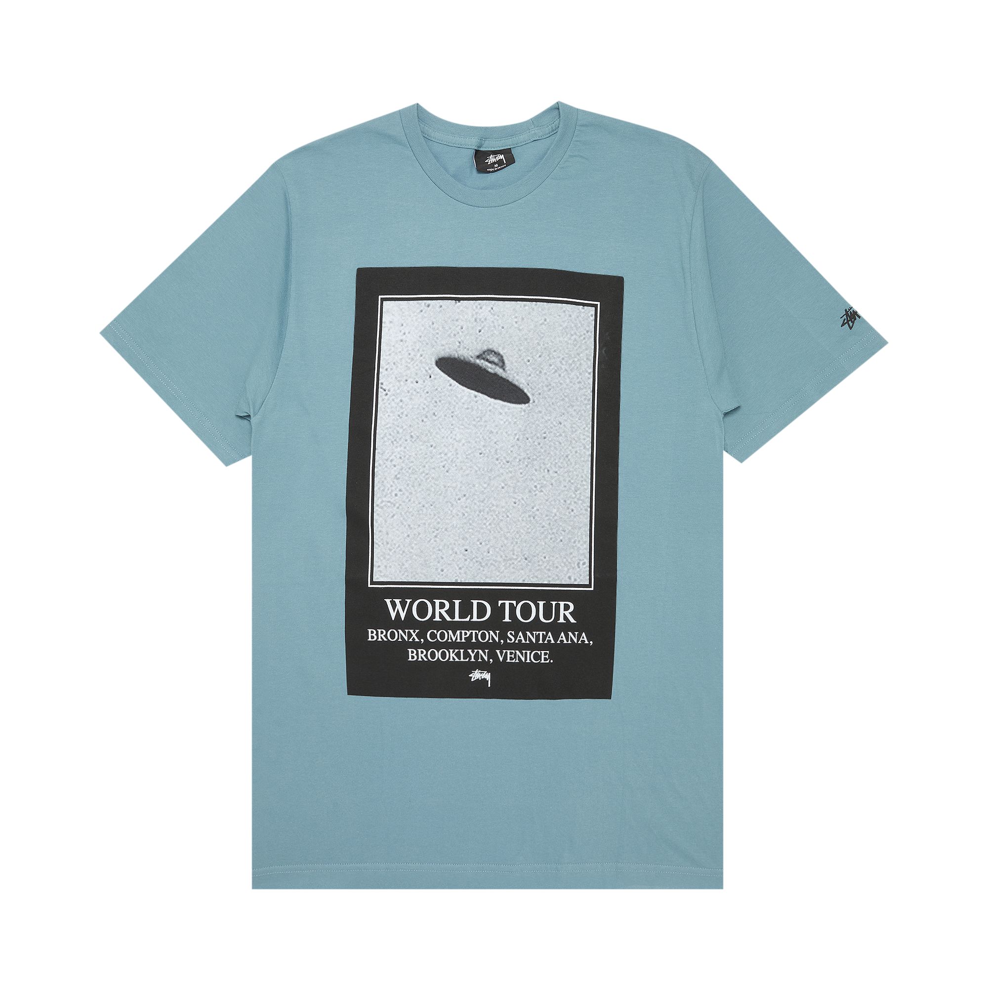 Pre-owned Stussy Unidentified Wt Tee 'steel' In Blue