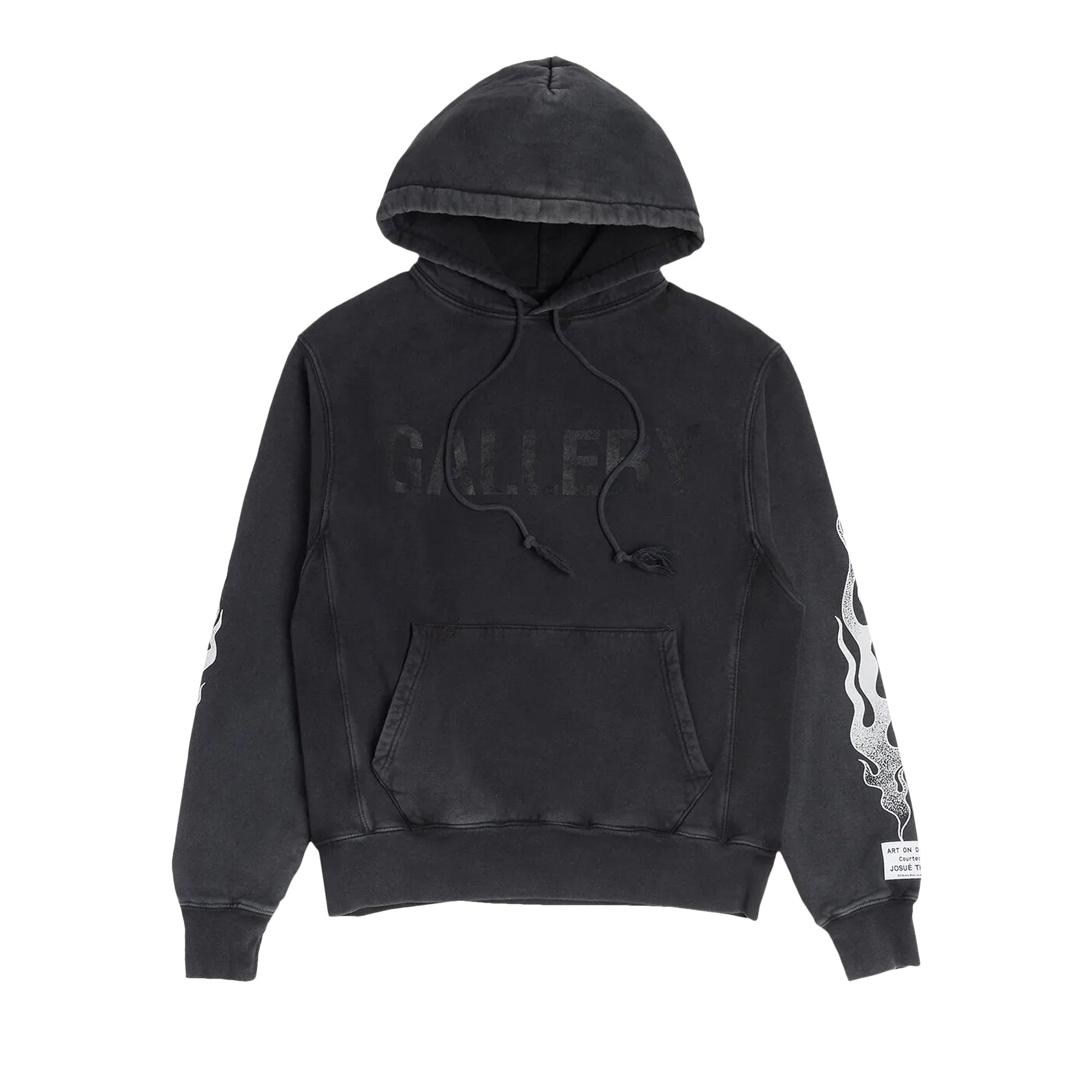 Pre-owned Gallery Dept. Gd Flames Hoodie 'black'