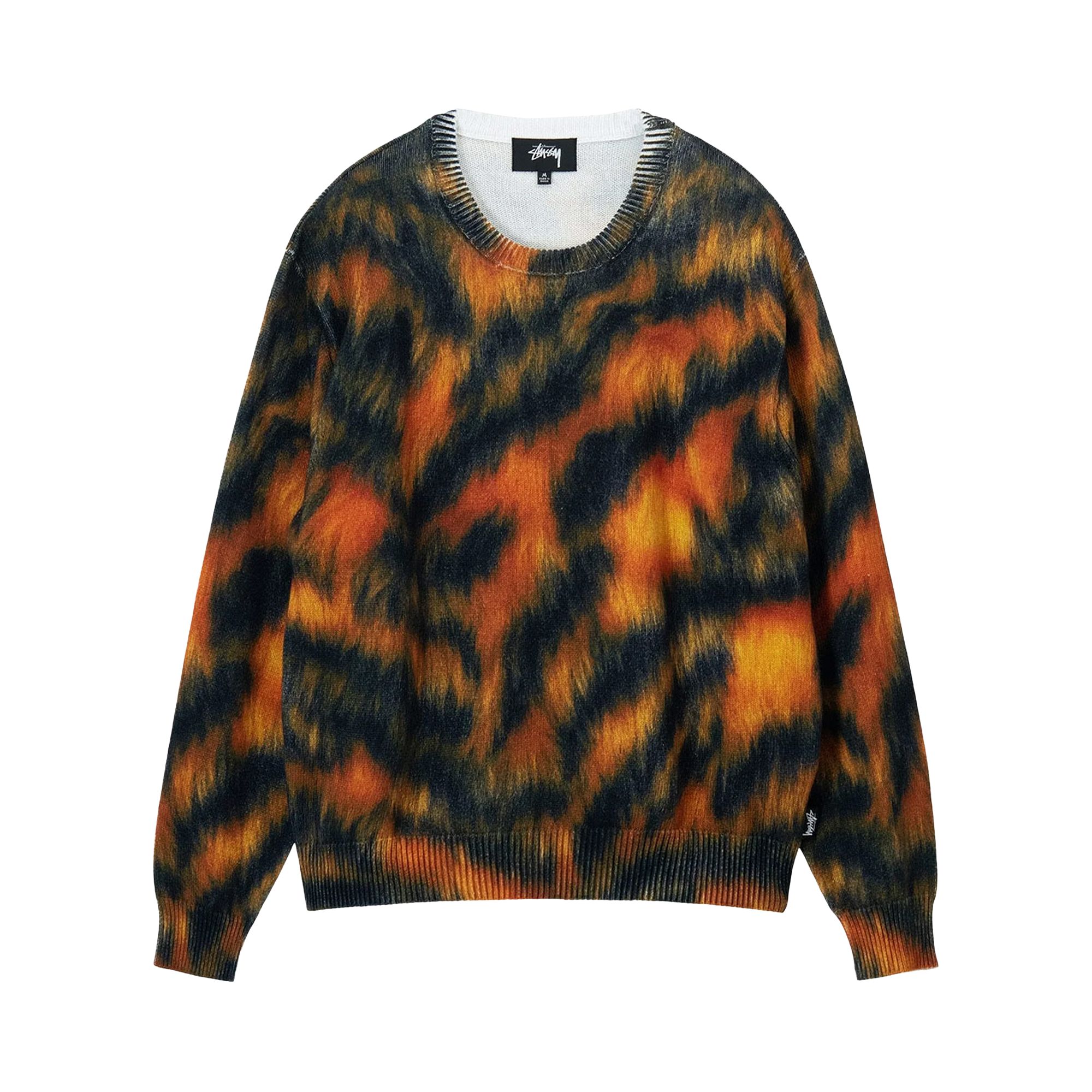 Stussy Printed Fur Sweater 'Tiger' | Multi-Color | Men's Size L