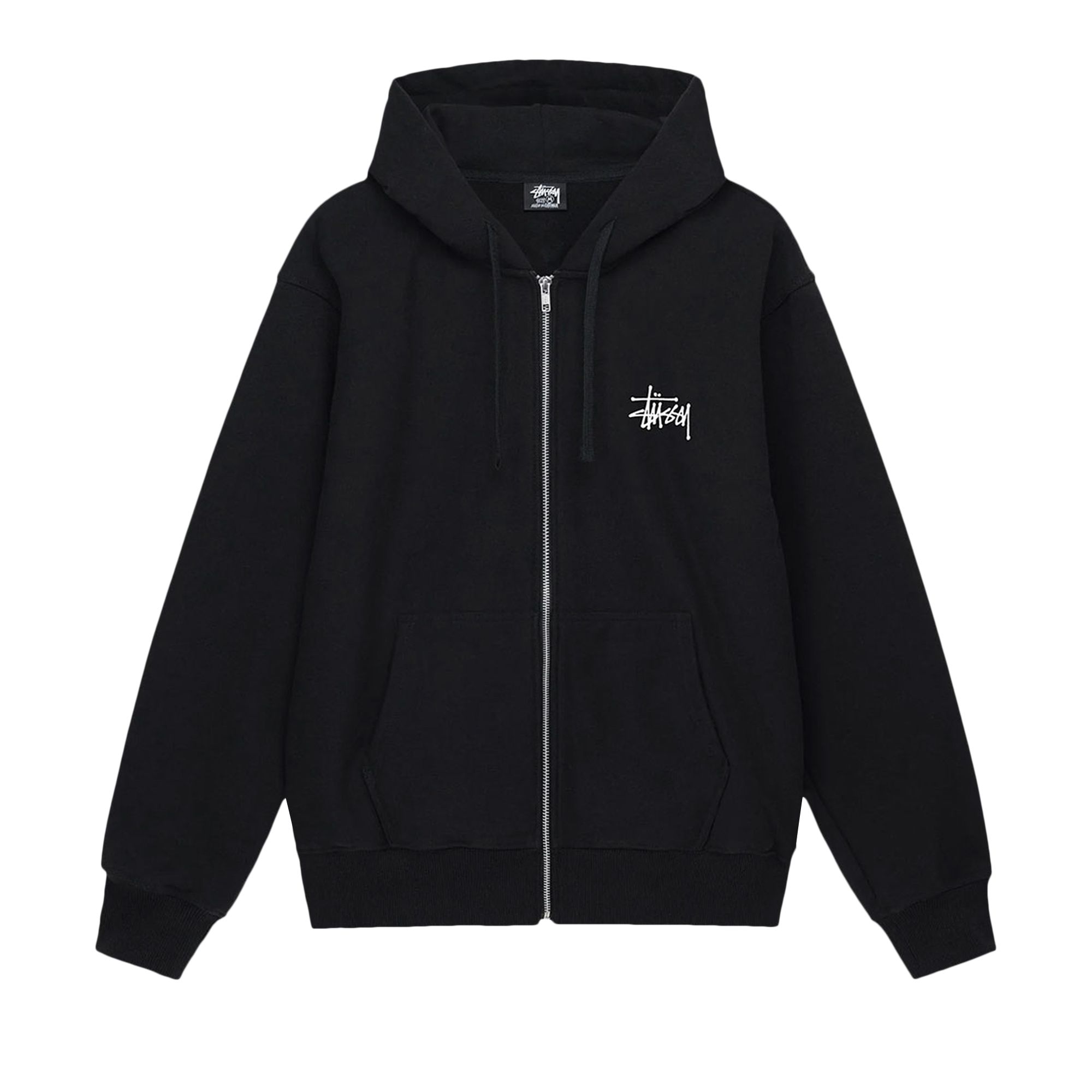 Stussy Basic Zip Hoodie 'Black' | Men's Size L