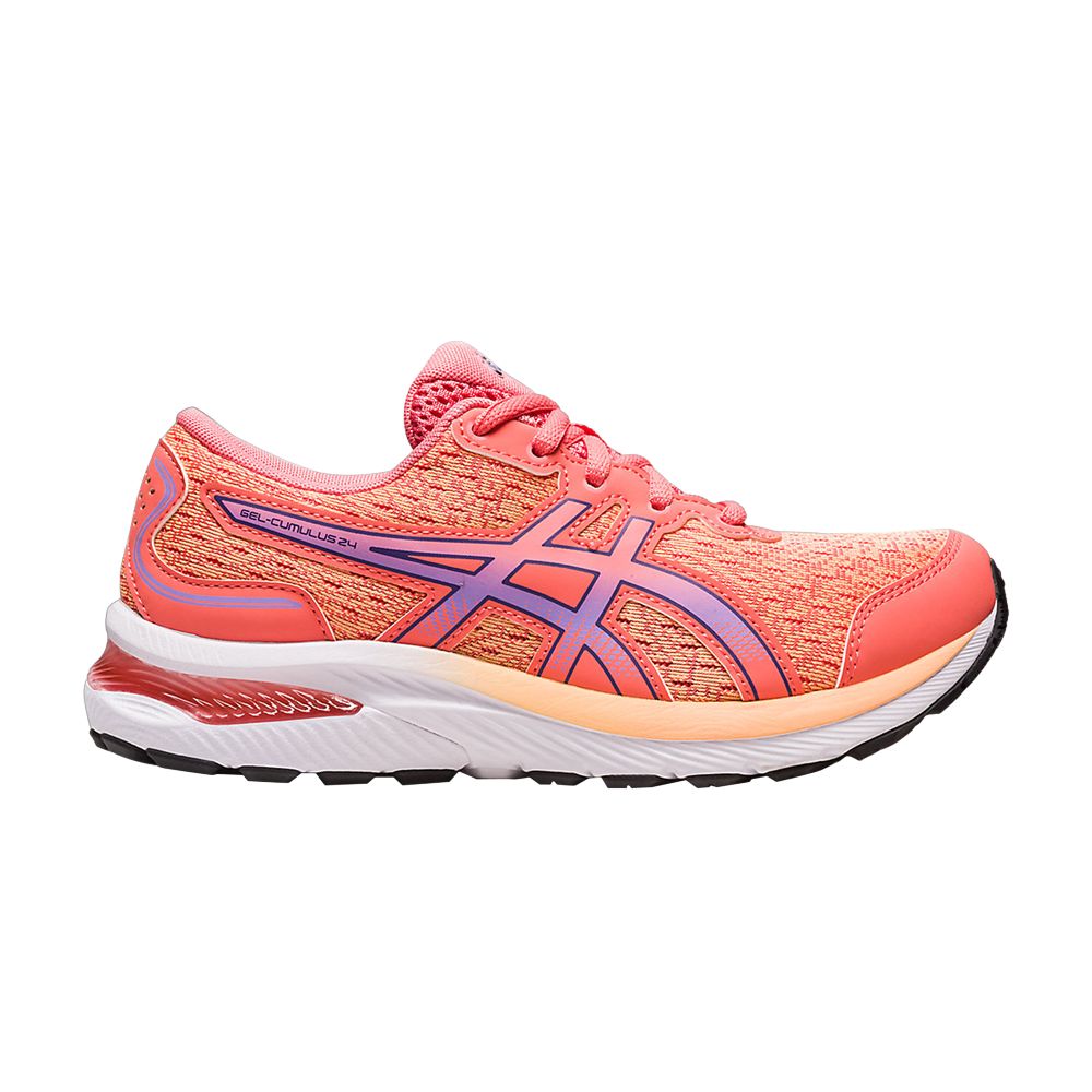 Pre-owned Asics Gel Cumulus 24 Gs 'papaya Dusty Purple' | Orange | Kid's Size 7