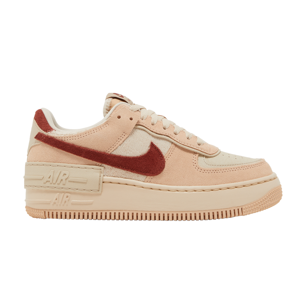 Pre-owned Nike Wmns Air Force 1 Shadow 'shimmer' In Tan