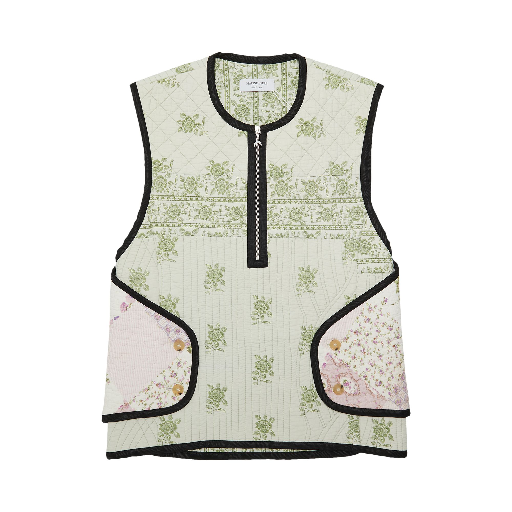 Pre-owned Marine Serre Boutis Armor Vest 'white/green' | Women's Size L