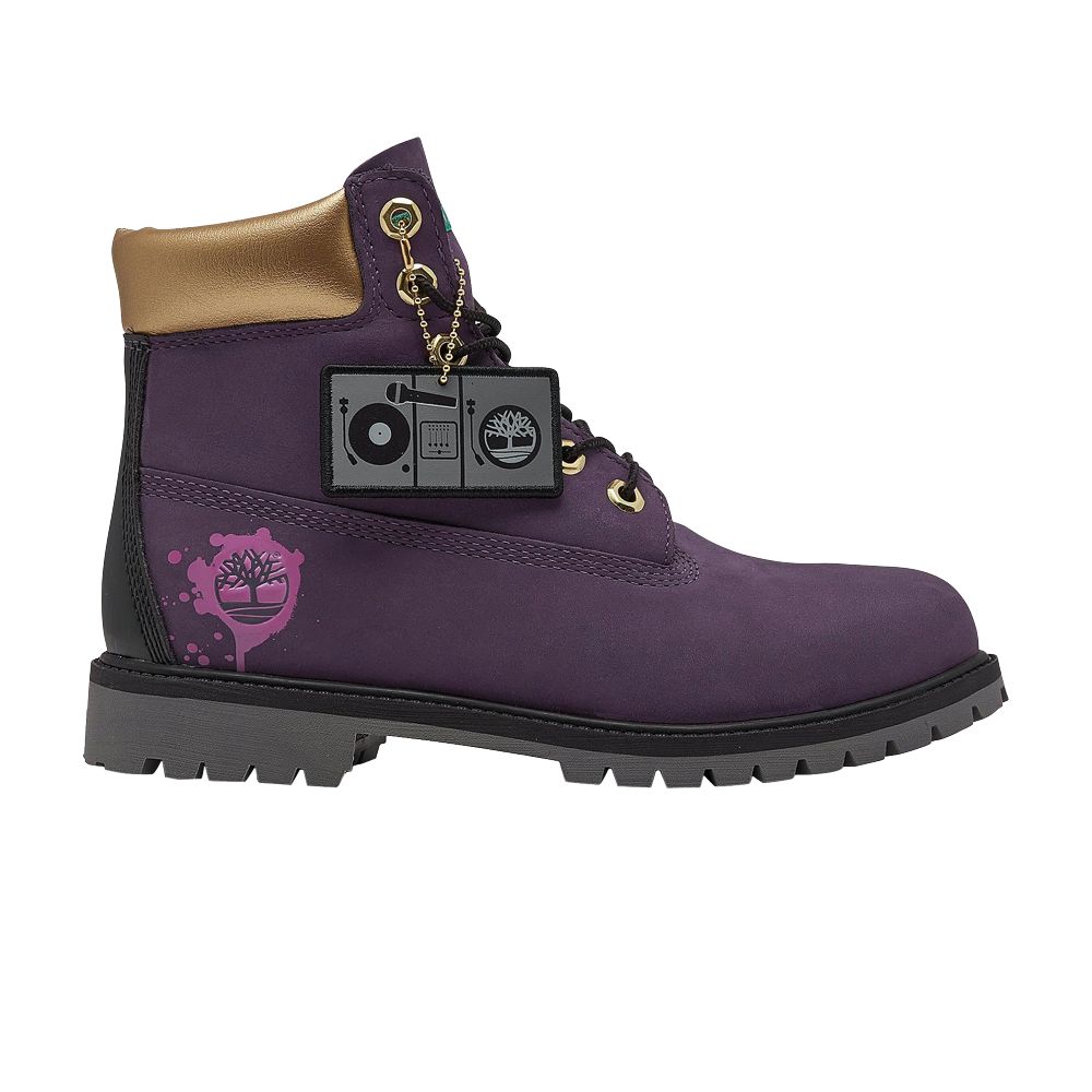 Pre-owned Timberland 6 Inch Premium Boot Junior 'hip Hop Royalty' | Purple | Kid's Size 5.5