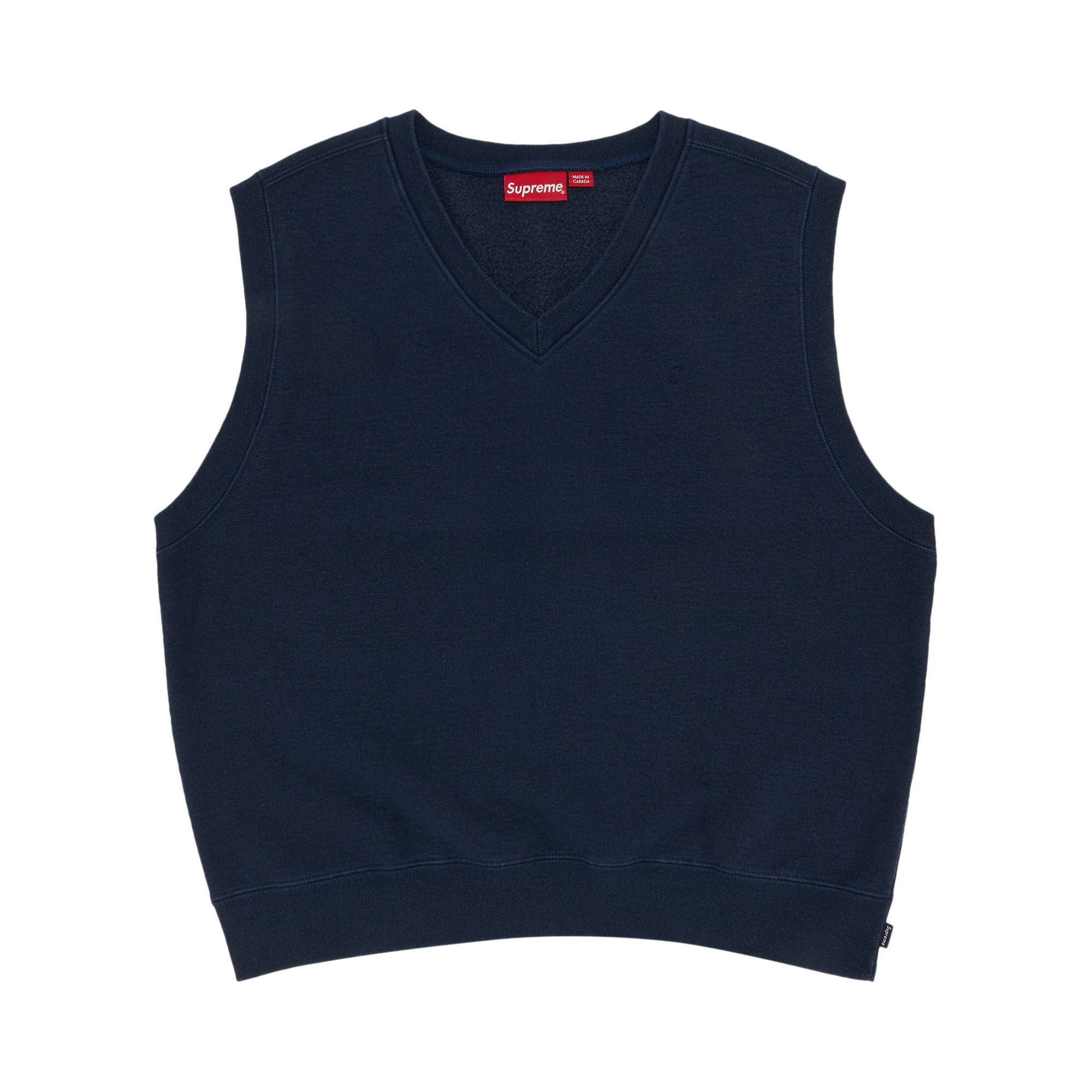 Pre-owned Supreme Sweatshirt Vest 'navy' | Blue | Men's Size M