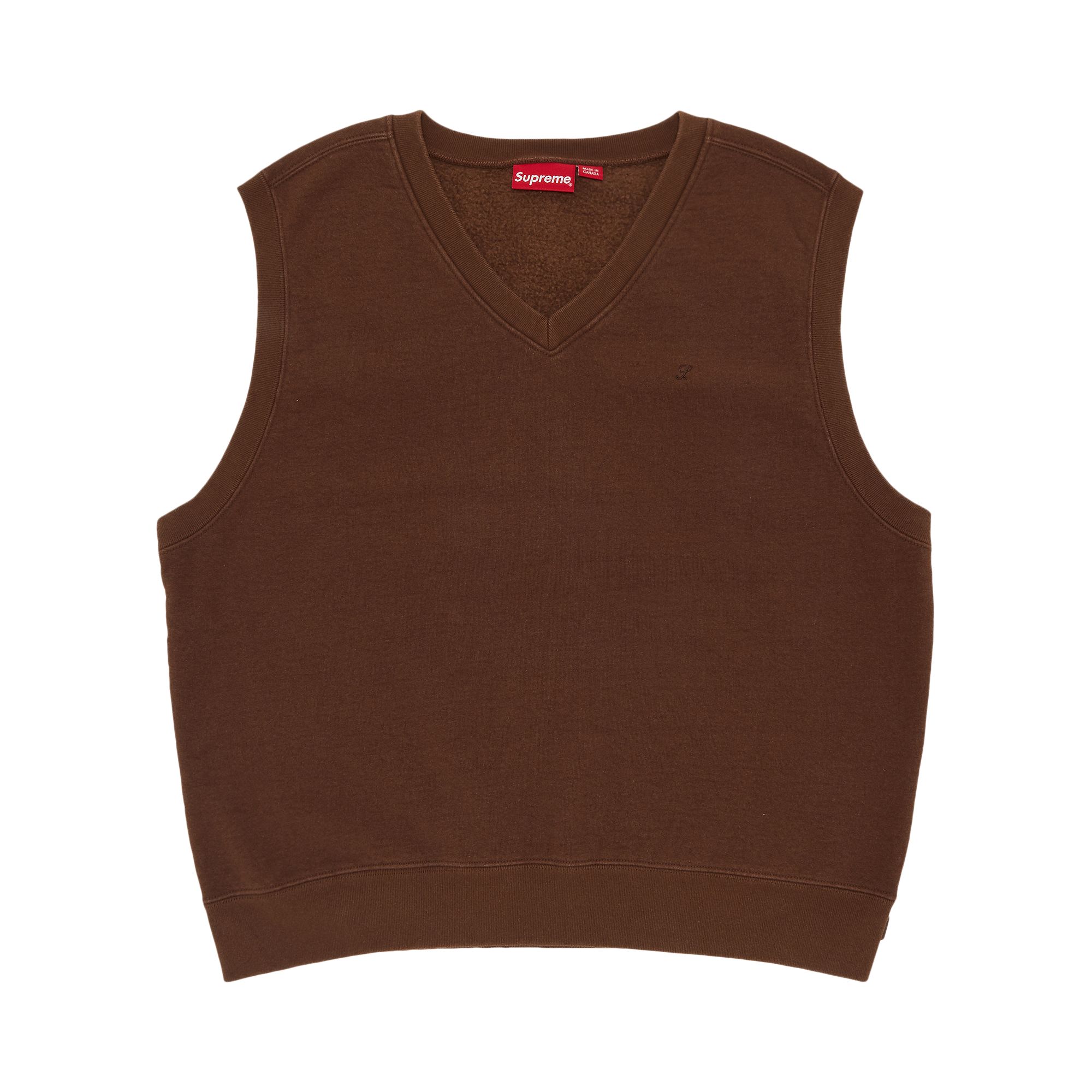 Pre-owned Supreme Sweatshirt Vest 'brown' | Men's Size M