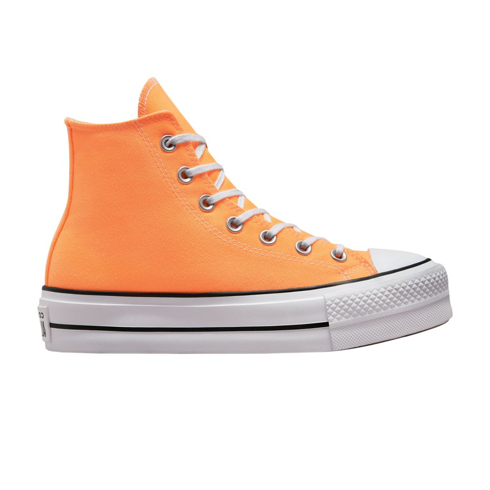 Pre-owned Converse Wmns Chuck Taylor All Star Lift Platform High 'peach Beam' In Orange