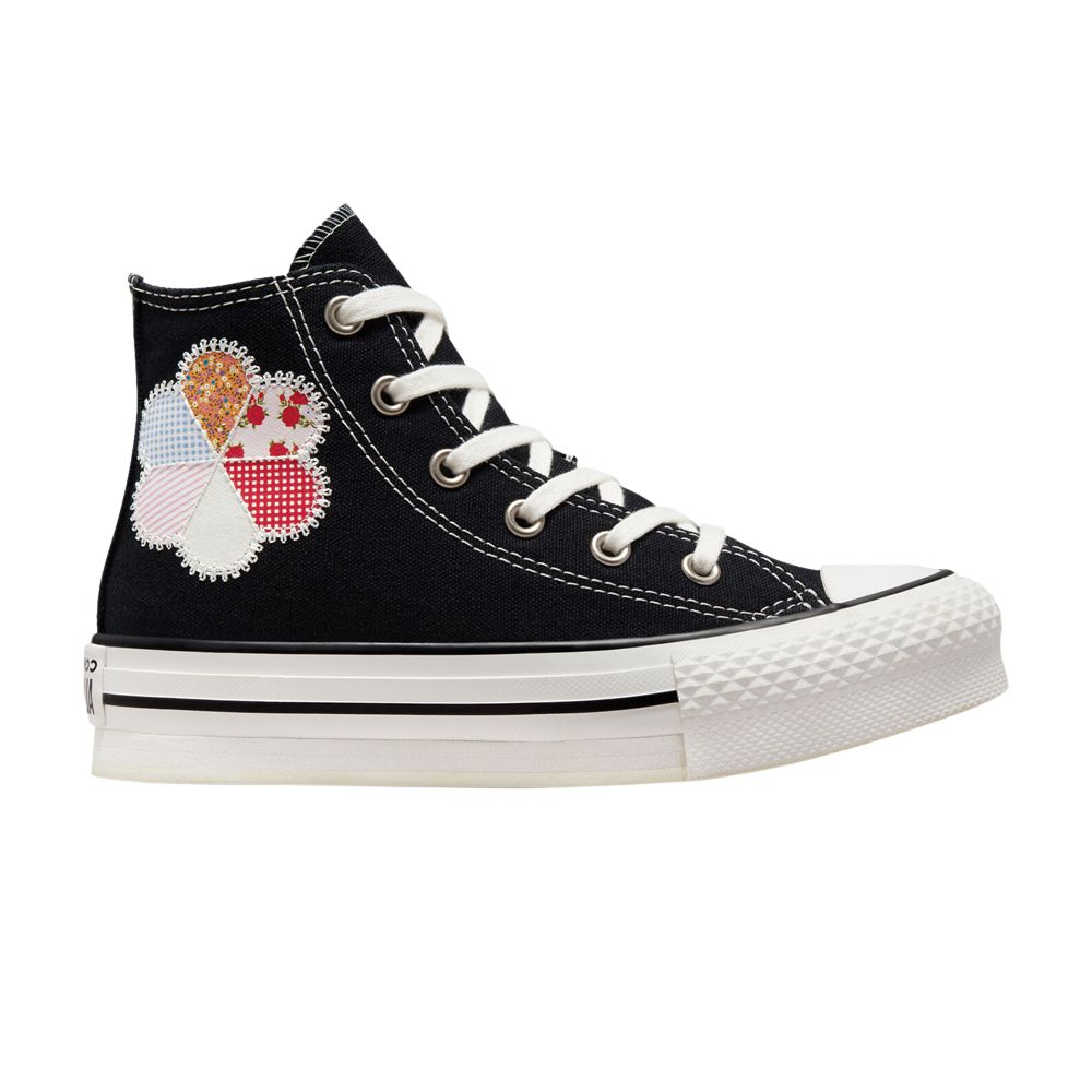 Pre-owned Converse Chuck Taylor All Star Eva Lift Platform High Ps 'crafted Patchwork' | Black | Kid's Size 3