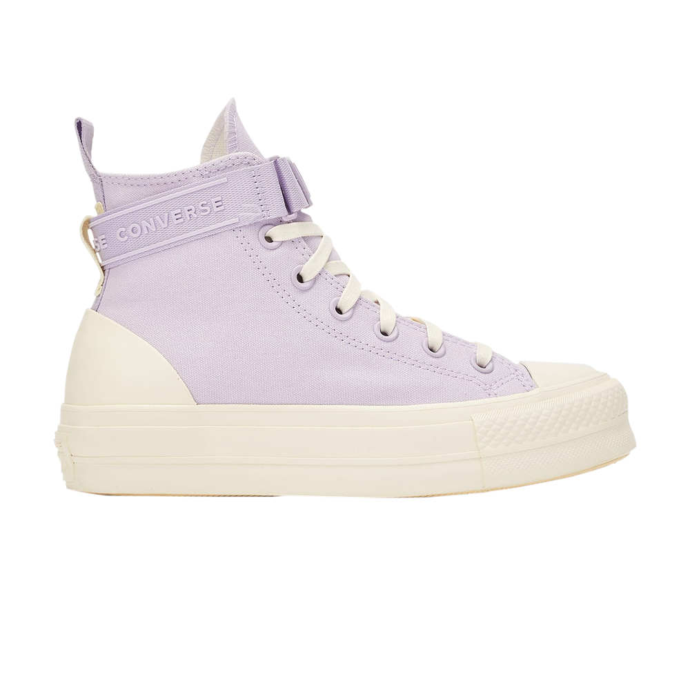 Pre-owned Converse Wmns Chuck Taylor All Star Lift Platform Utility Strap High 'vapor Violet' In Purple