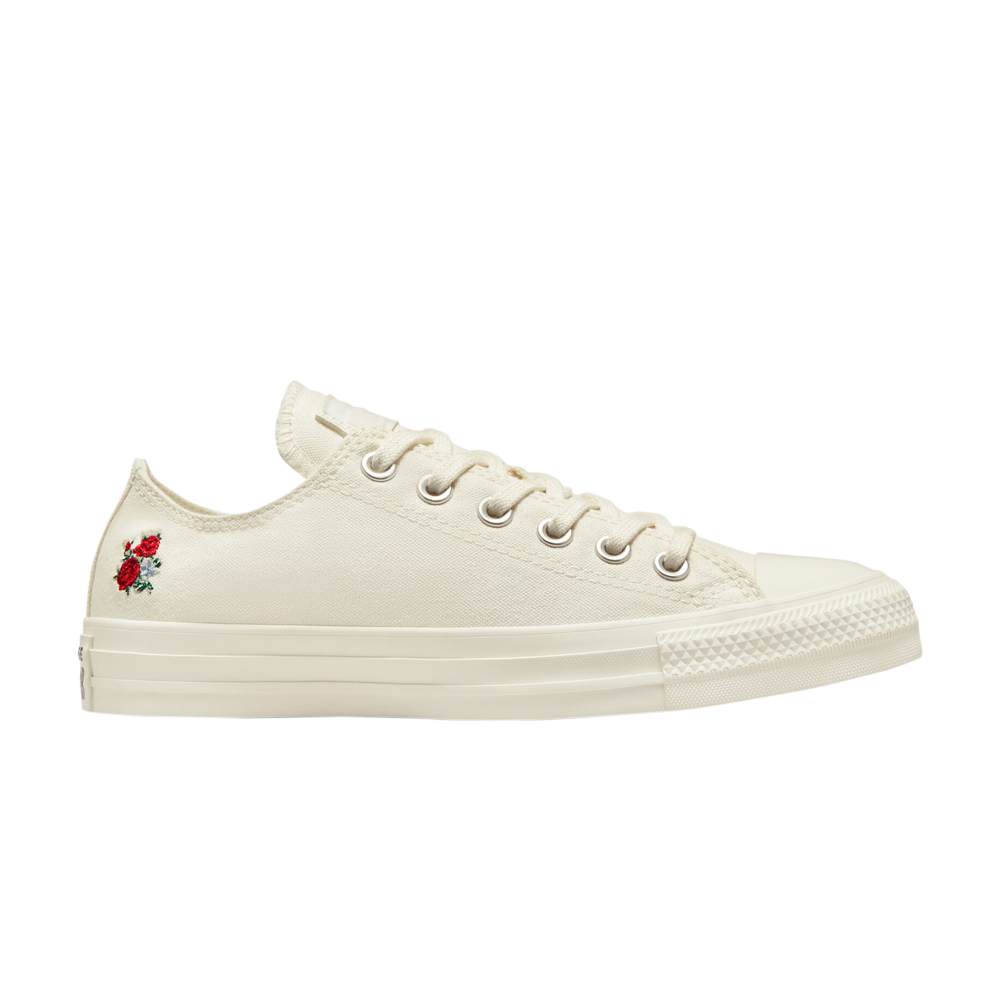 Pre-owned Converse Wmns Chuck Taylor All Star Low 'embroidered Bouquets' In Cream