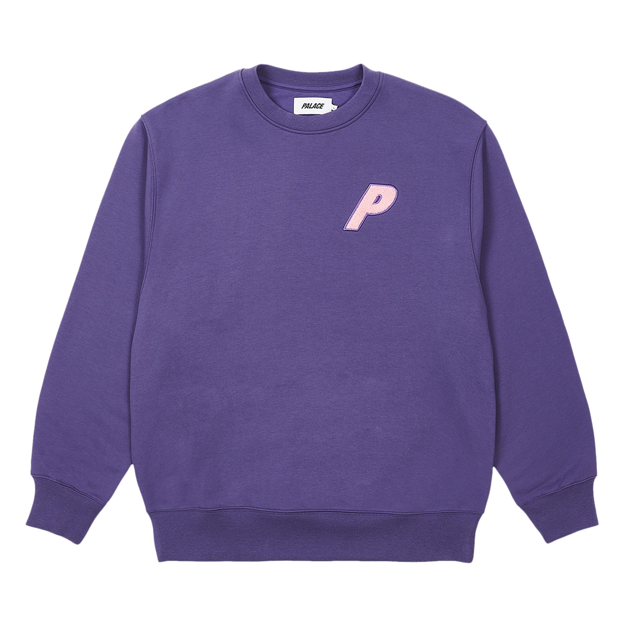 Pre-owned Palace Fleece Tri-ferg Crew 'perfect Purple' | Men's Size M