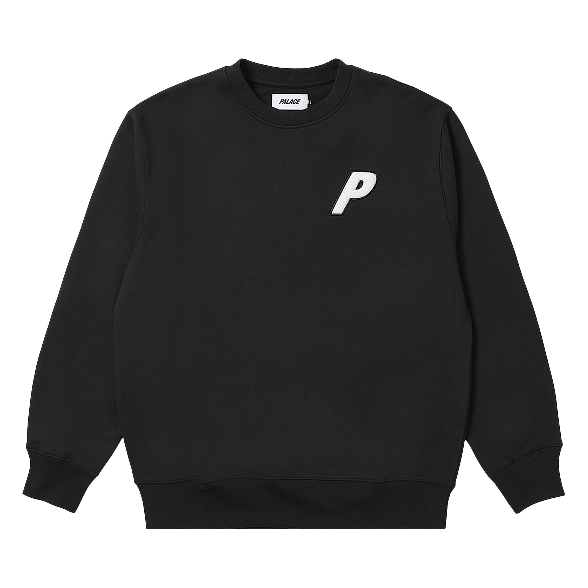 Palace Fleece Tri-Ferg Crew 'Black' | Men's Size S