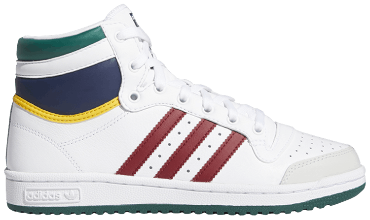 Wmns Top Ten High White Maroon Green