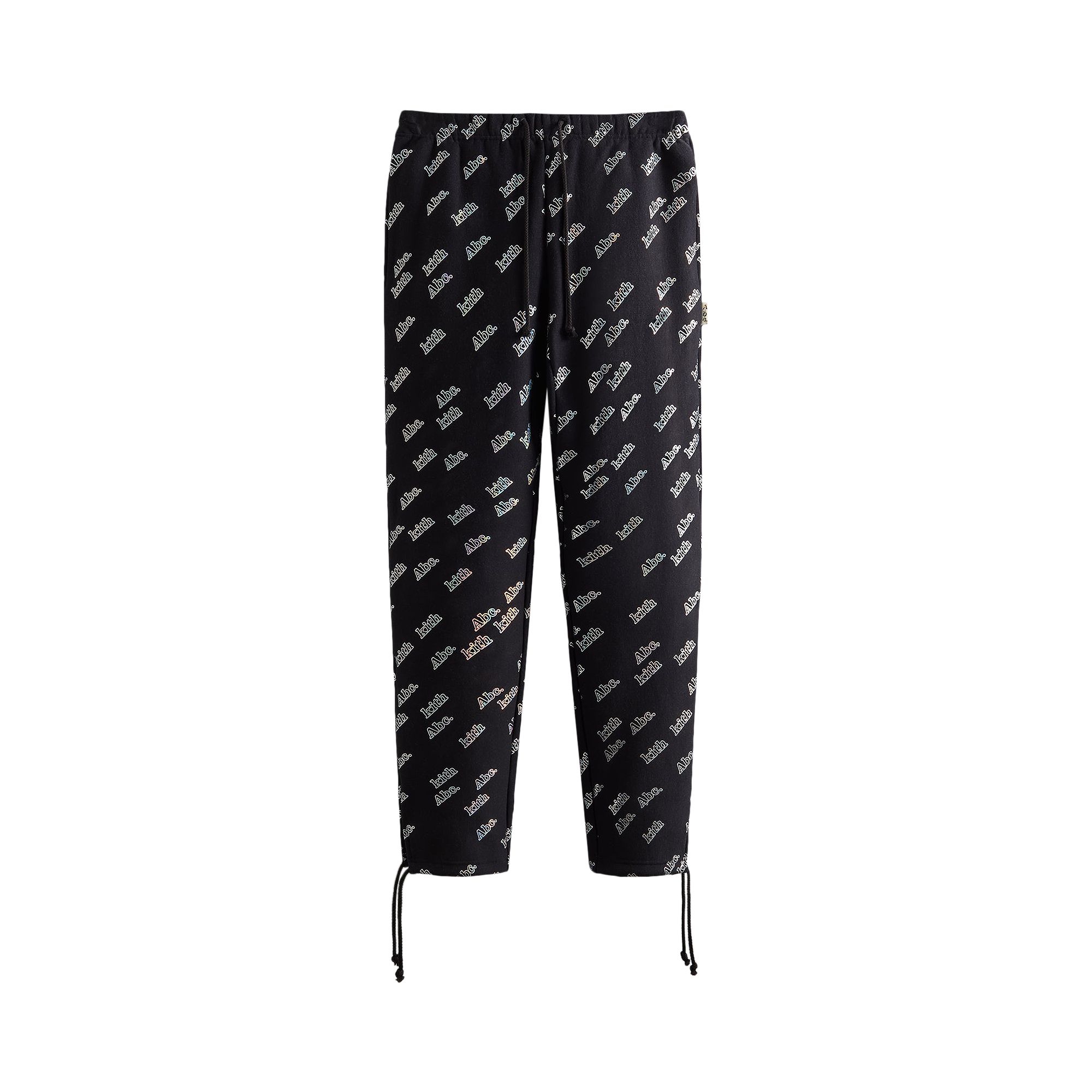 Pre-owned Kith For Advisory Board Crystals Holographic Print Sweatpant 'black' | Men's Size L