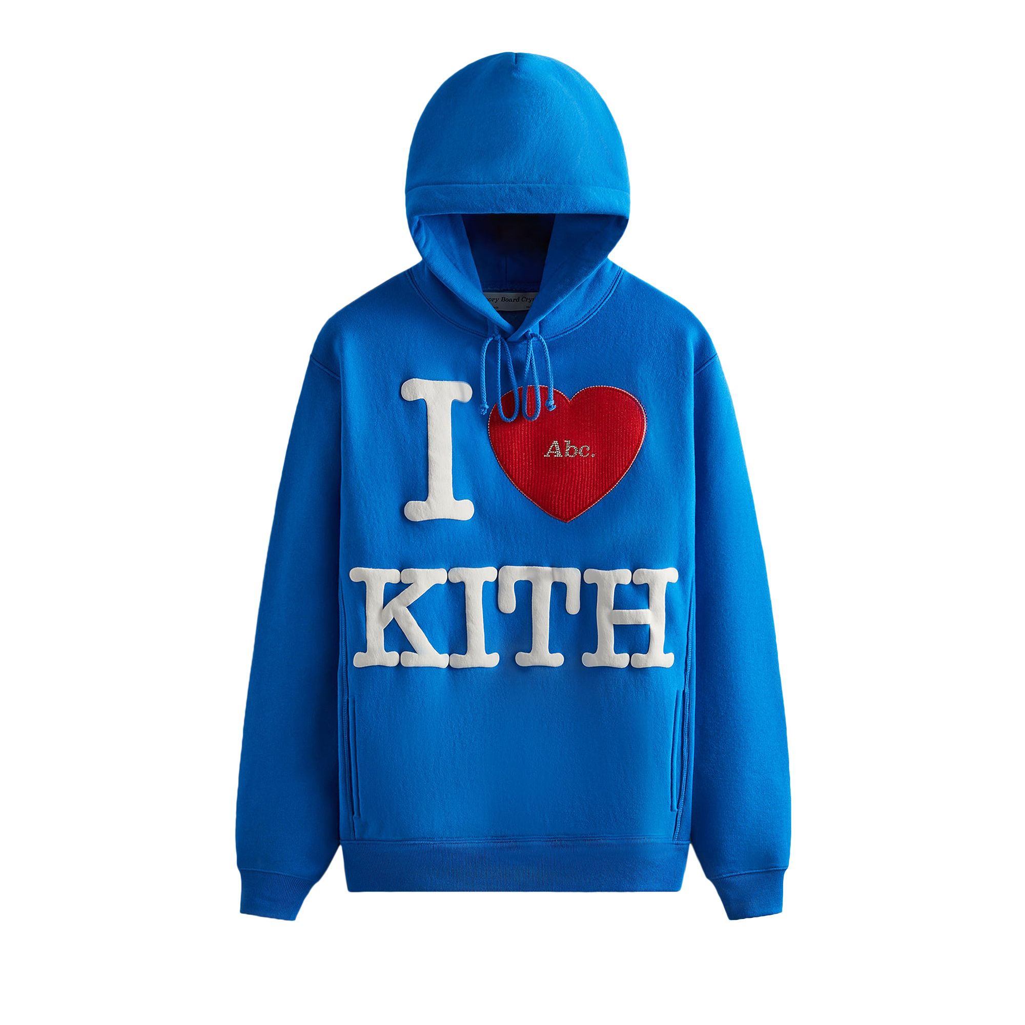 Pre-owned Kith For Advisory Board Crystals I Love Hoodie 'blue'