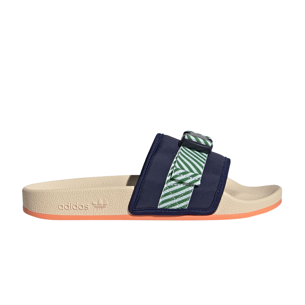Pre-owned Adidas Originals Wmns Pouchylette Slide 'night Sky Bliss Orange' In Blue