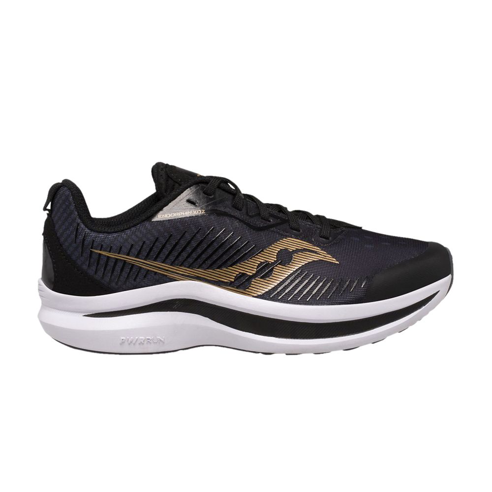 Pre-owned Saucony Endorphin Kdz Big Kid 'black Gold' | Kid's Size 2.5