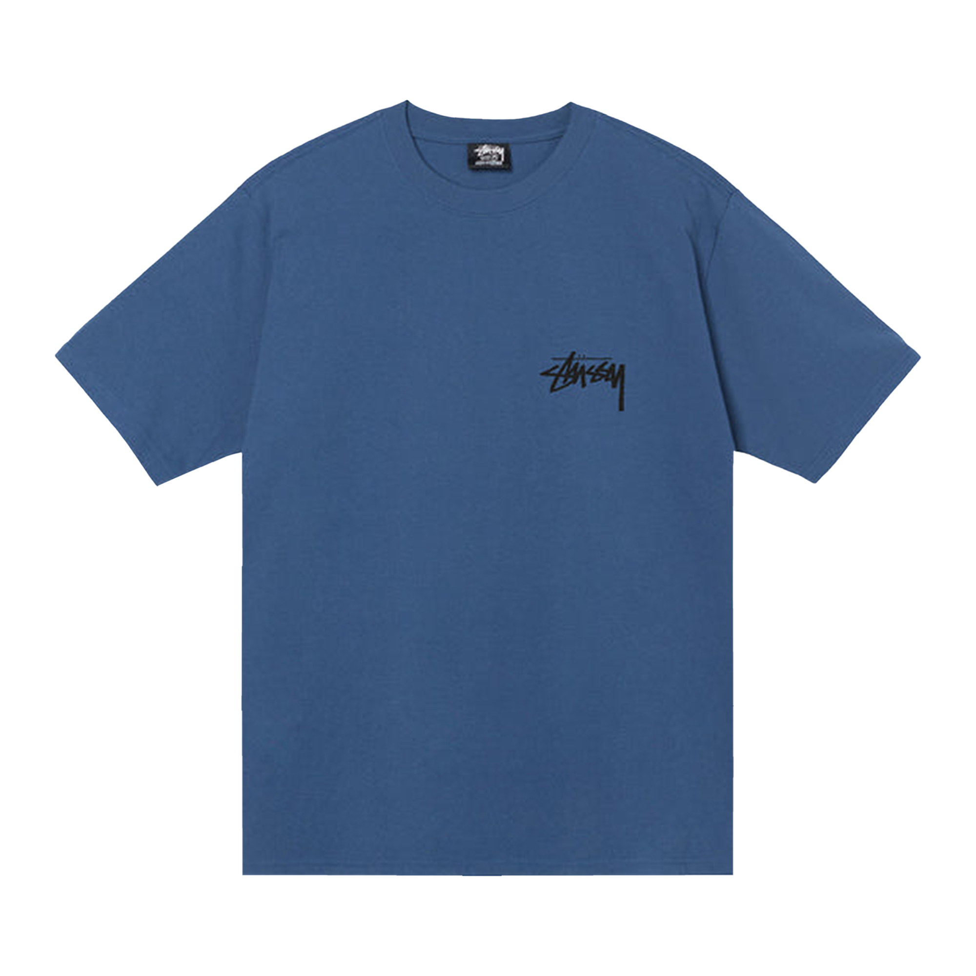 Pre-owned Stussy Burning Stock Tee 'midnight' In Blue