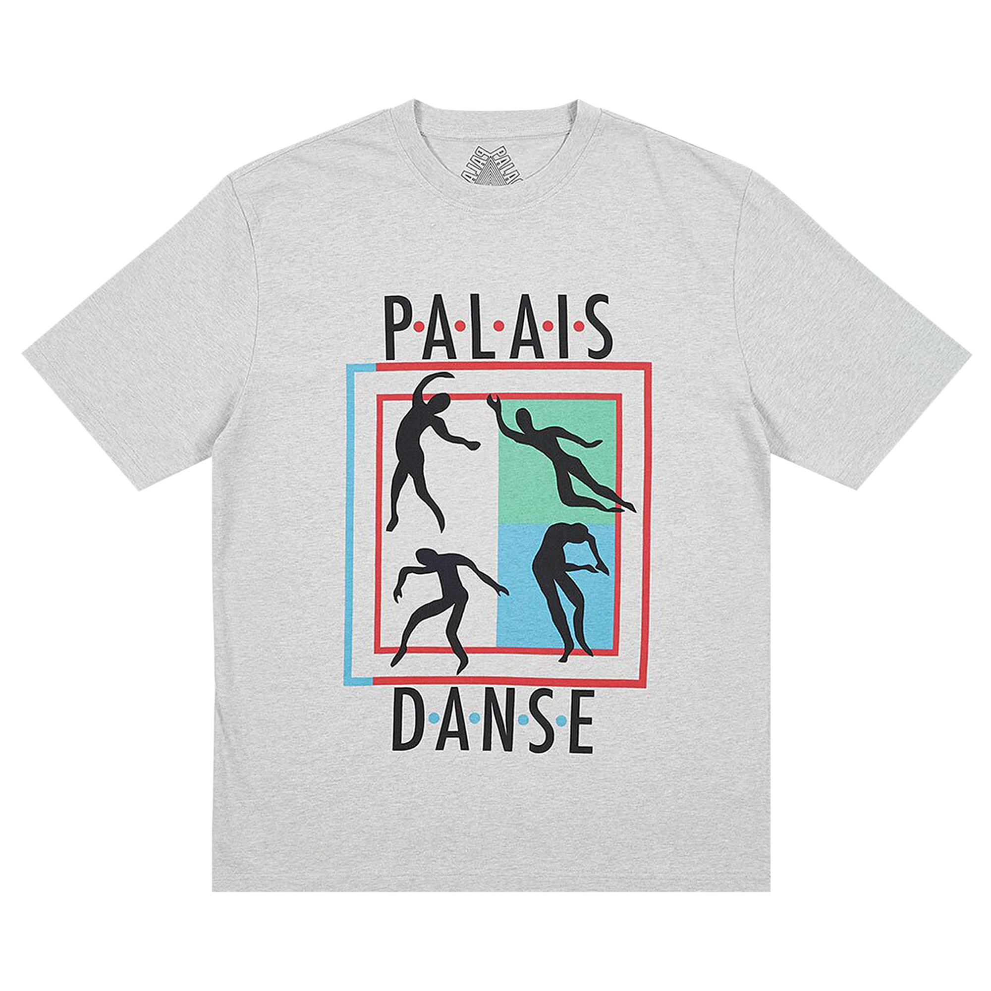 Pre-owned Palace Danse-crew T-shirt 'grey Marl'