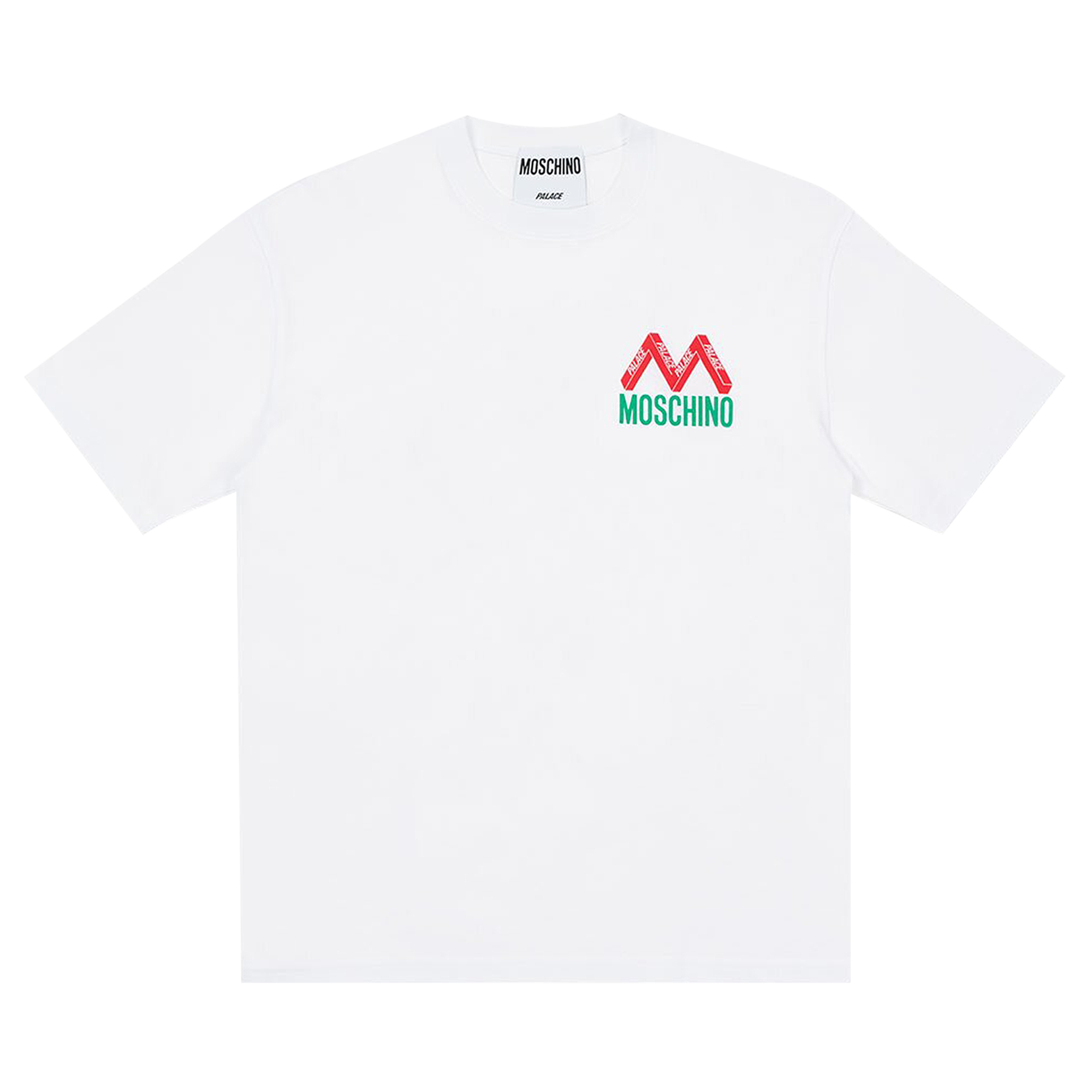 Pre-owned Palace X Moschino T-shirt 'white'