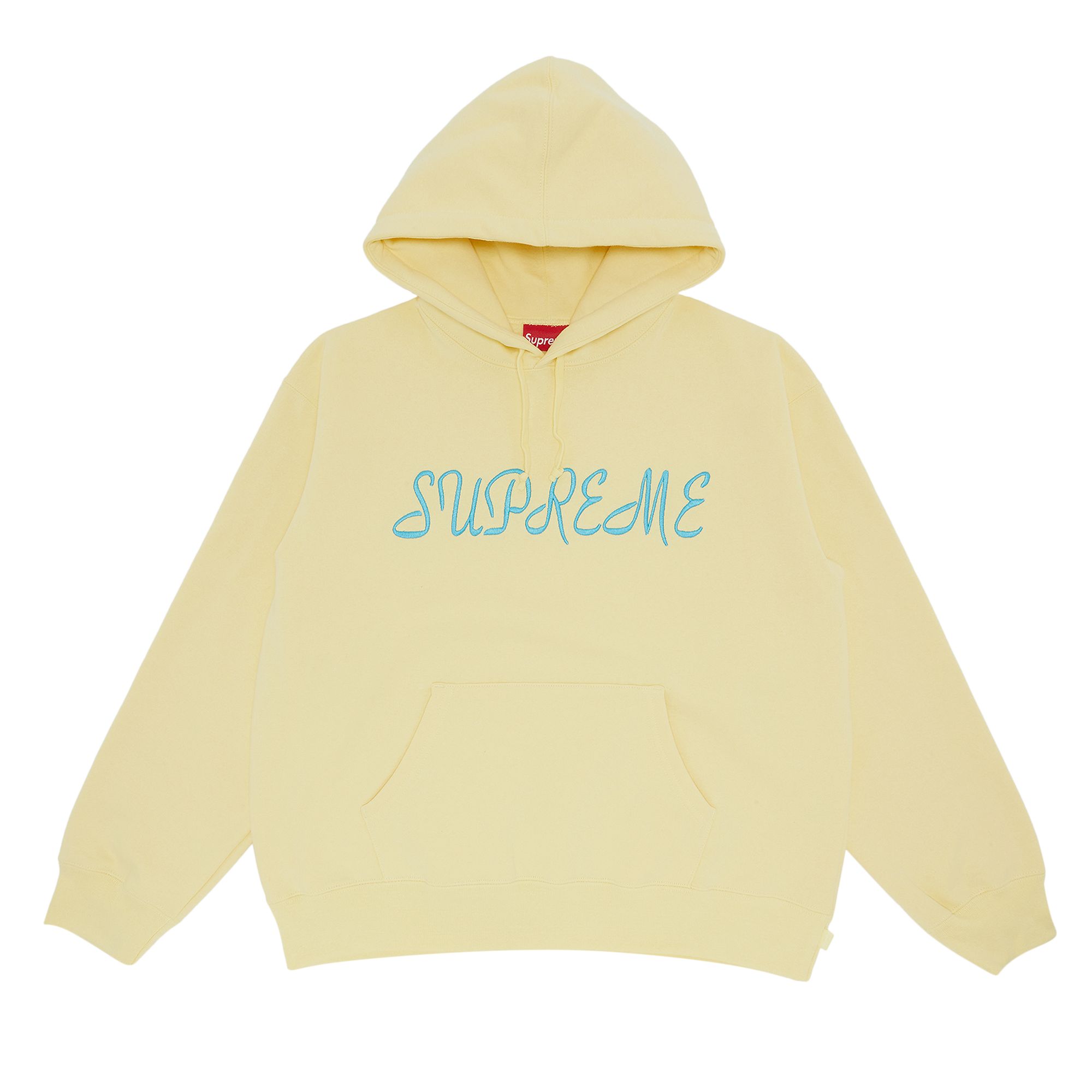 Pre-owned Supreme Script Hooded Sweatshirt 'light Yellow'