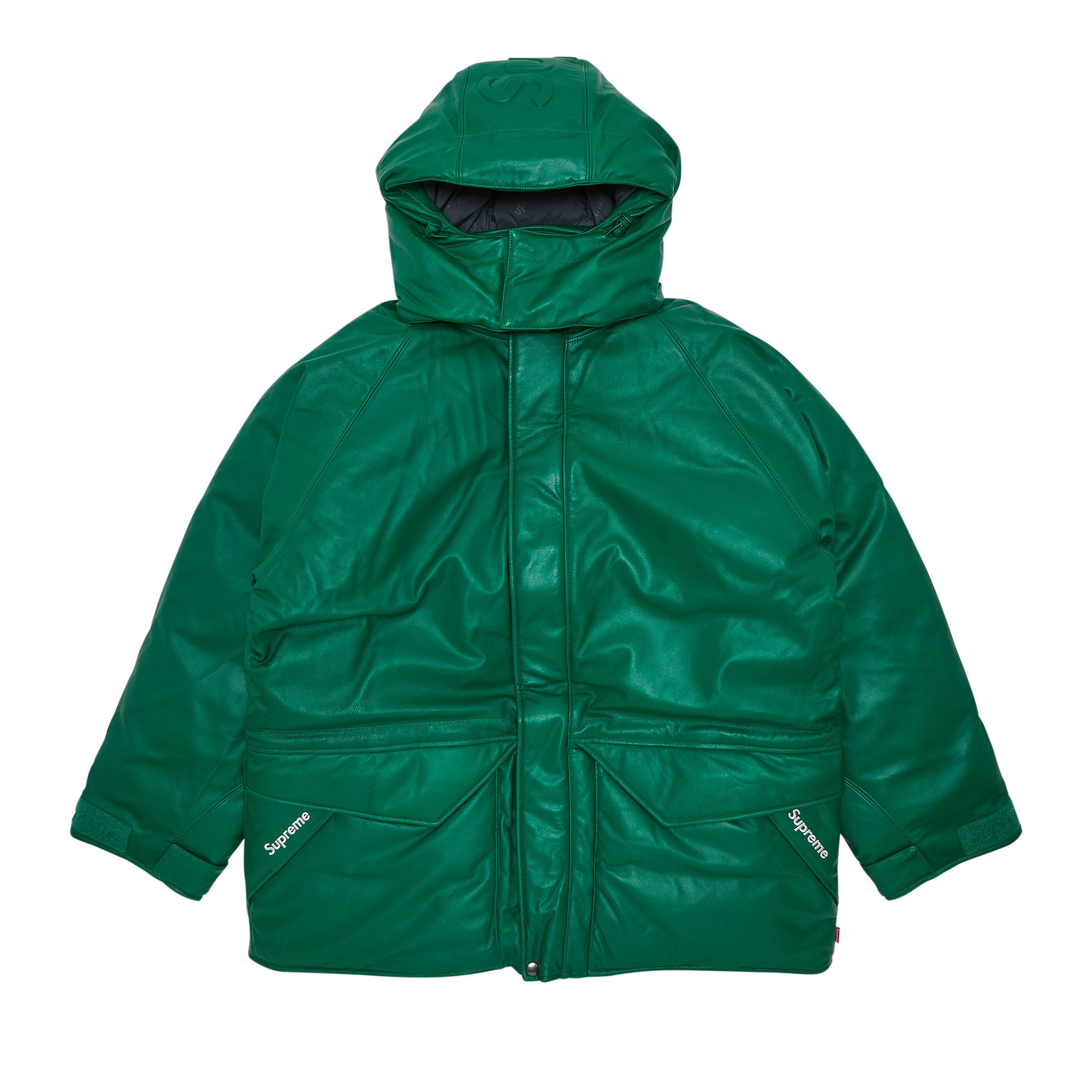 Pre-owned Supreme Gore-tex Leather 700-fill Down Parka 'green' | Men's Size L
