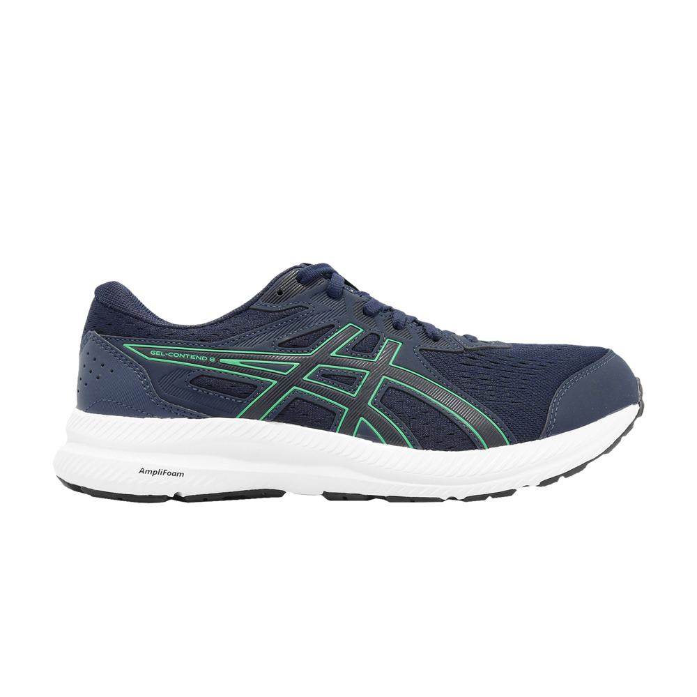 Pre-owned Asics Gel Contend 8 4e Wide 'midnight New Leaf' In Blue