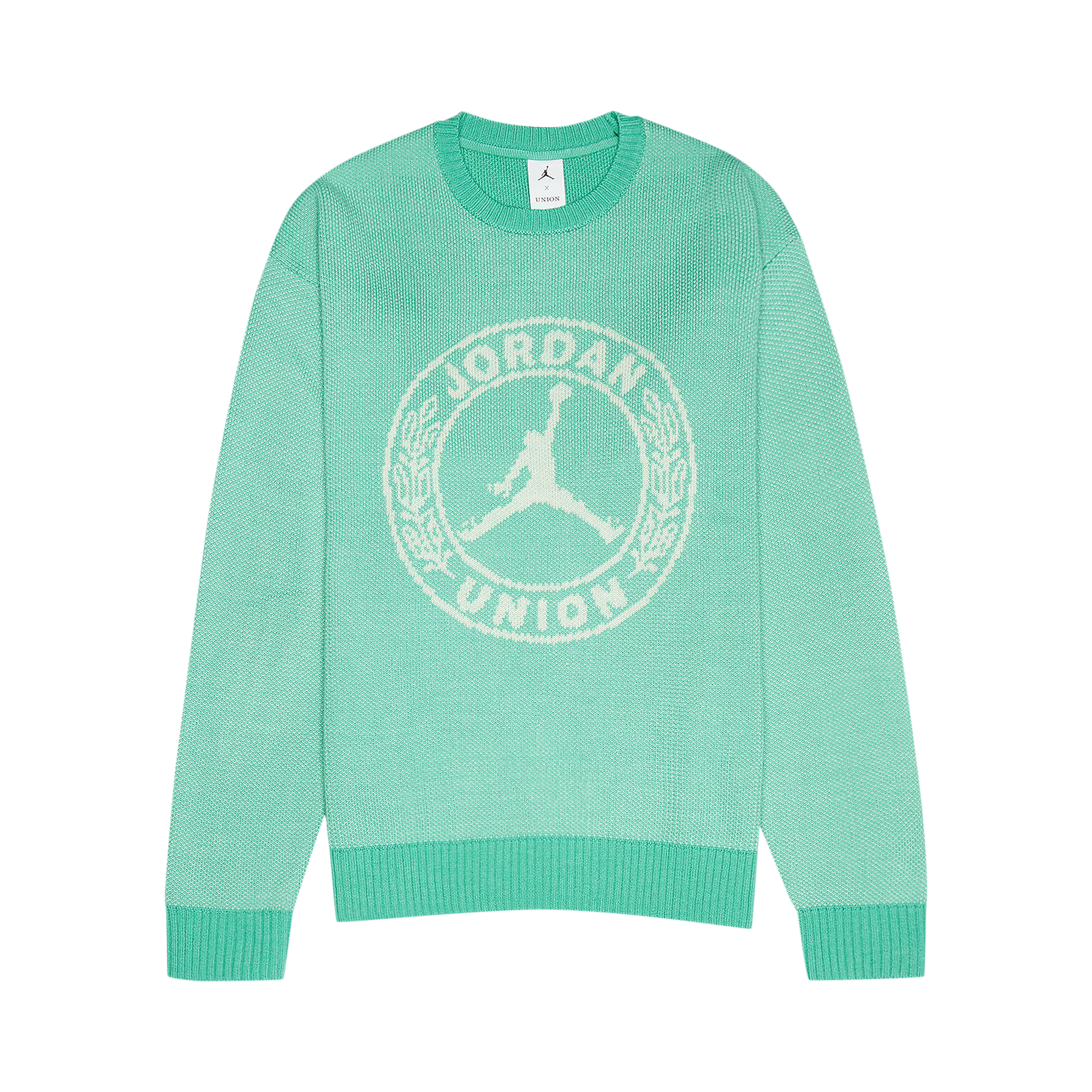 Pre-owned Air Jordan X Union Sweater 'kinetic Green/white'