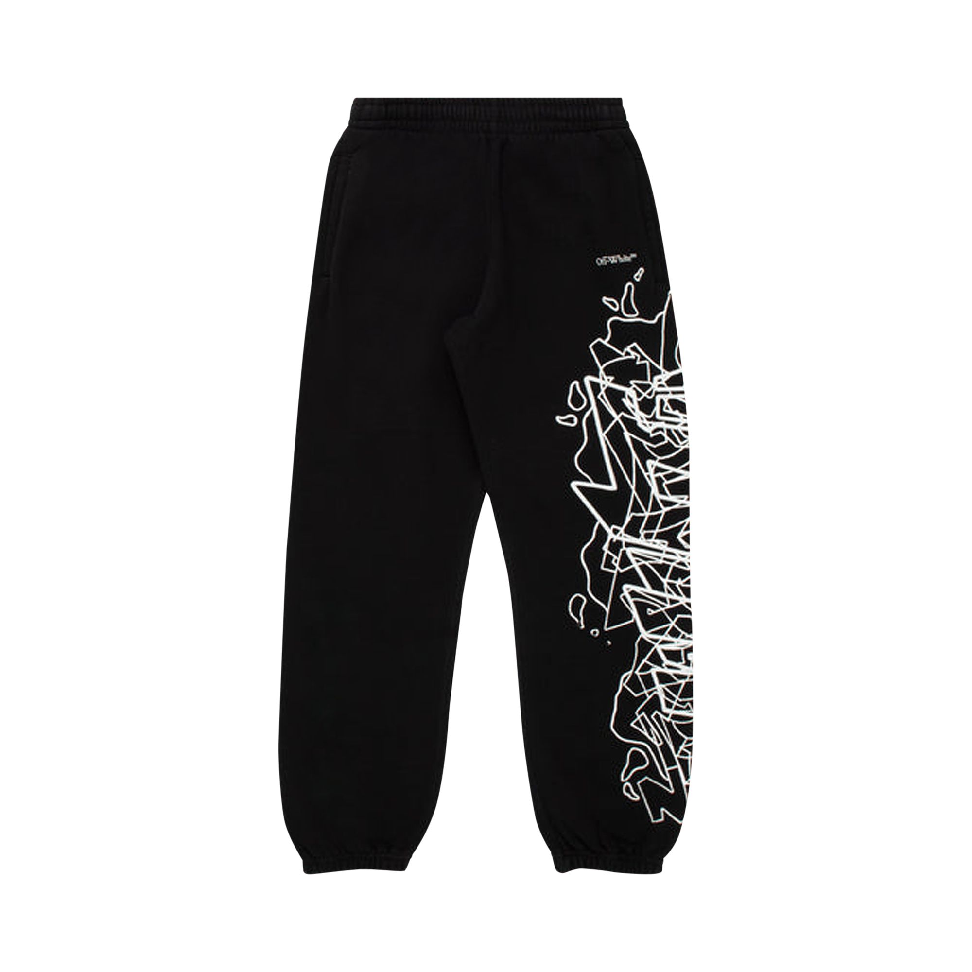 Pre-owned Off-white Graffiti Layers Slim Sweatpants 'black/white' | Men's Size Xs