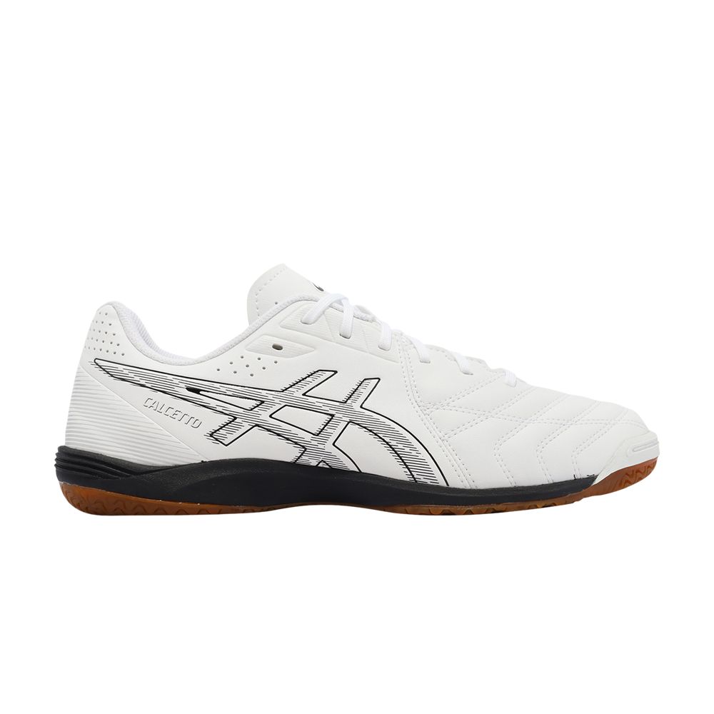 ASICS Calcetto WD 9 2E Wide 'White Black' | Men's Size 7.5