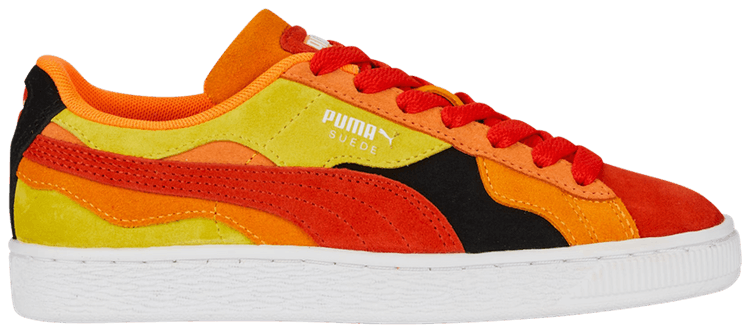 Puma Suede Big Kid Camowave   Warm Earth