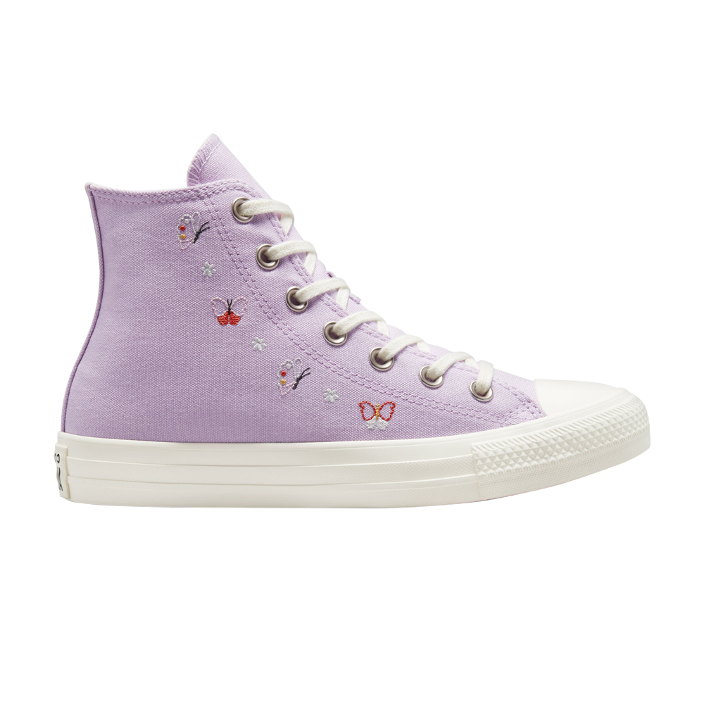 Pre-owned Converse Wmns Chuck Taylor All Star High 'butterfly Wings' In Purple