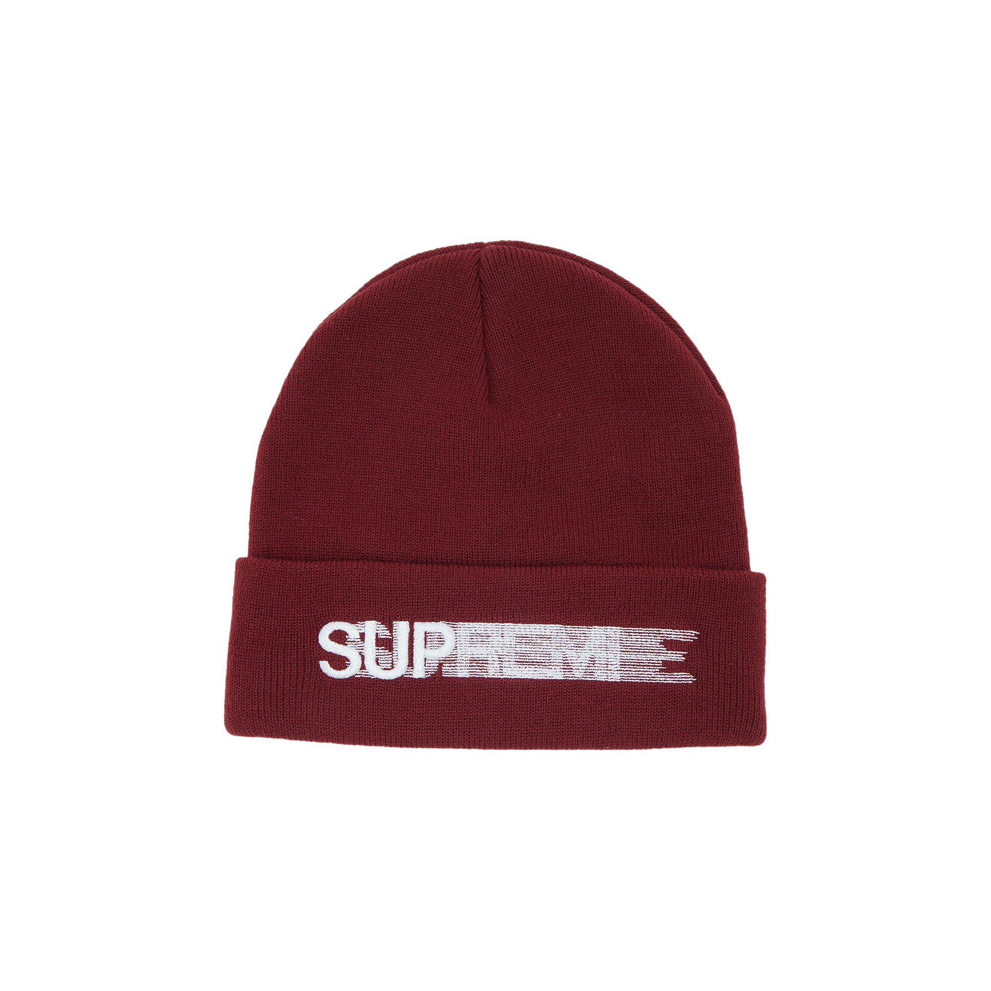 Pre-owned Supreme Motion Logo Beanie 'burgundy' In Red