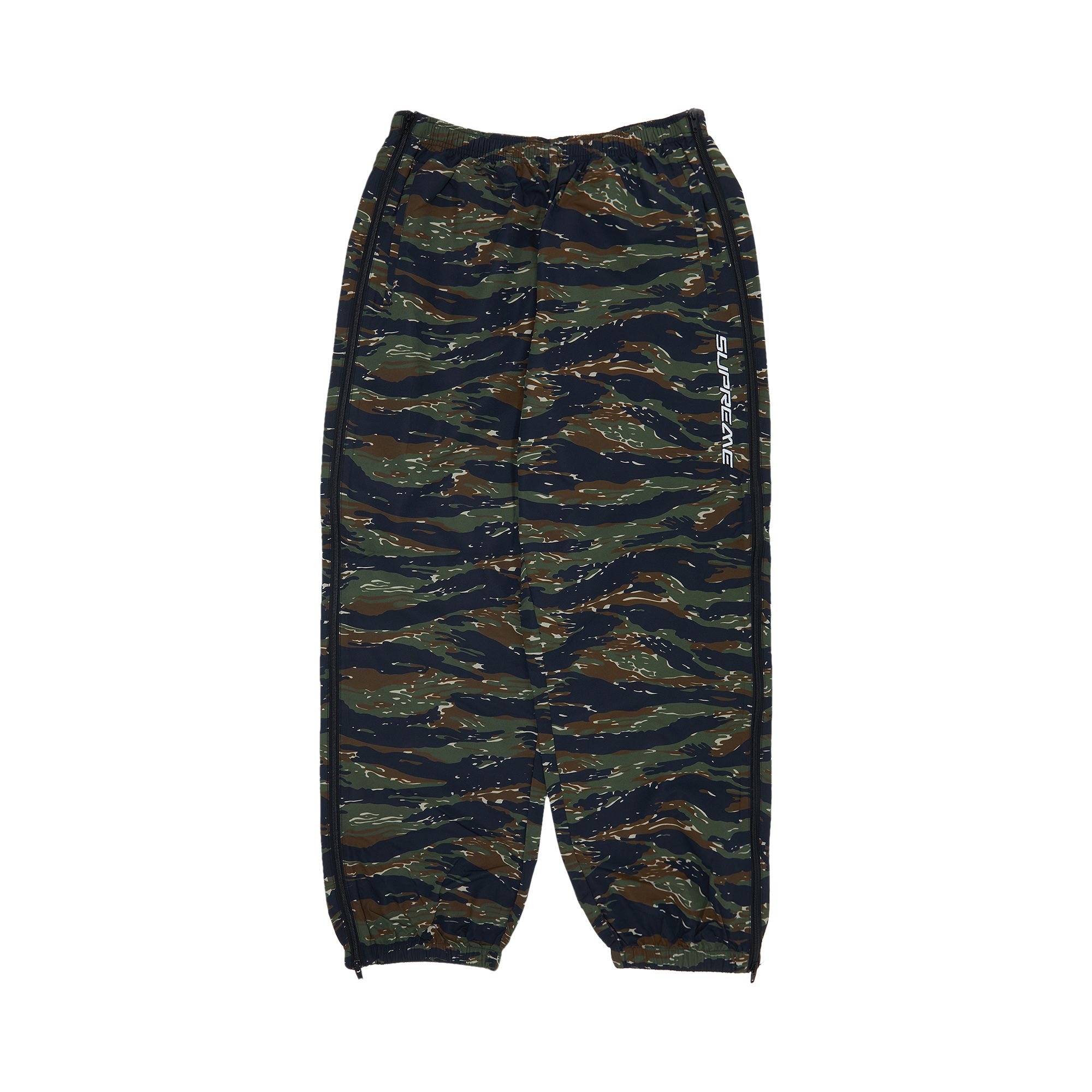 Pre-owned Supreme Full Zip Baggy Warm Up Pant 'tiger Camo' | Multi-color | Men's Size L
